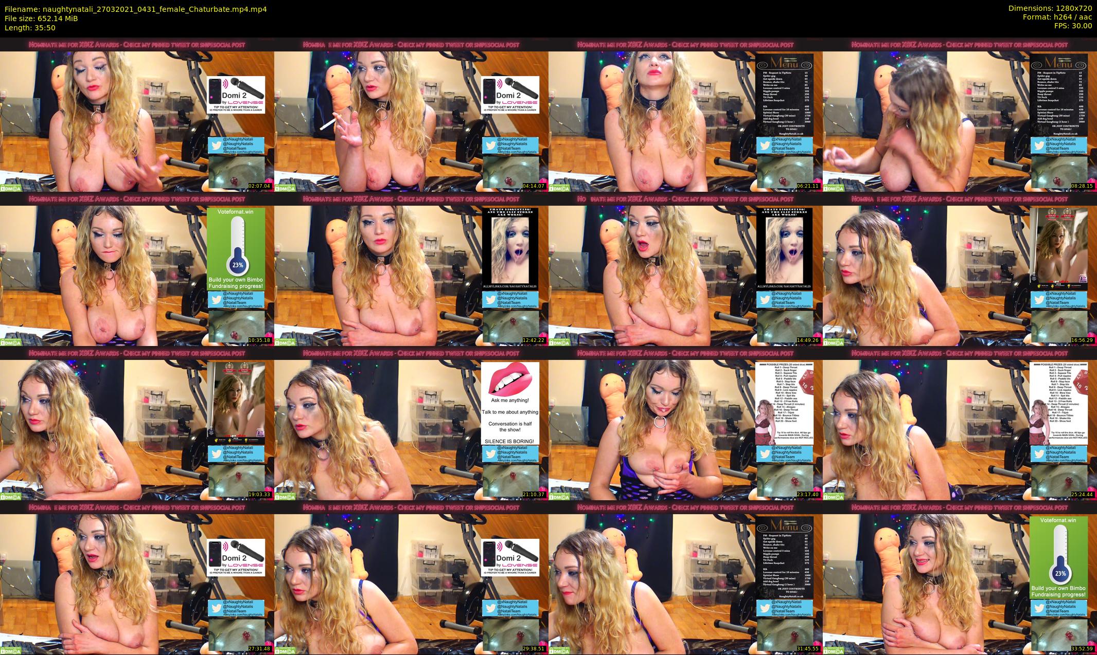naughtynatali — 36 minute Chaturbate female cam show recording, 720p, Mar 27, 2021
