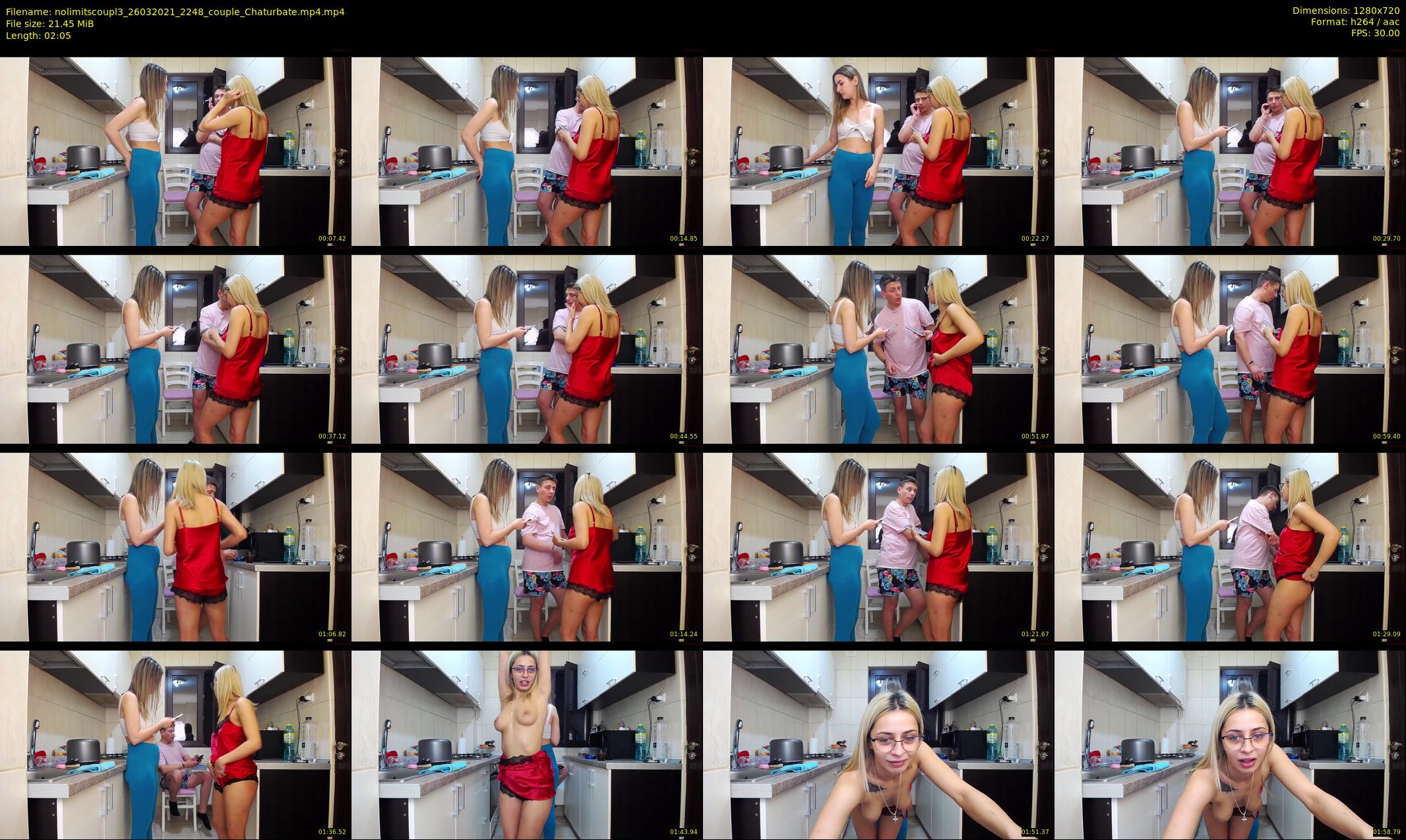 nolimitscoupl3 — 3 minute Chaturbate couple cam show recording, 720p, Mar 26, 2021