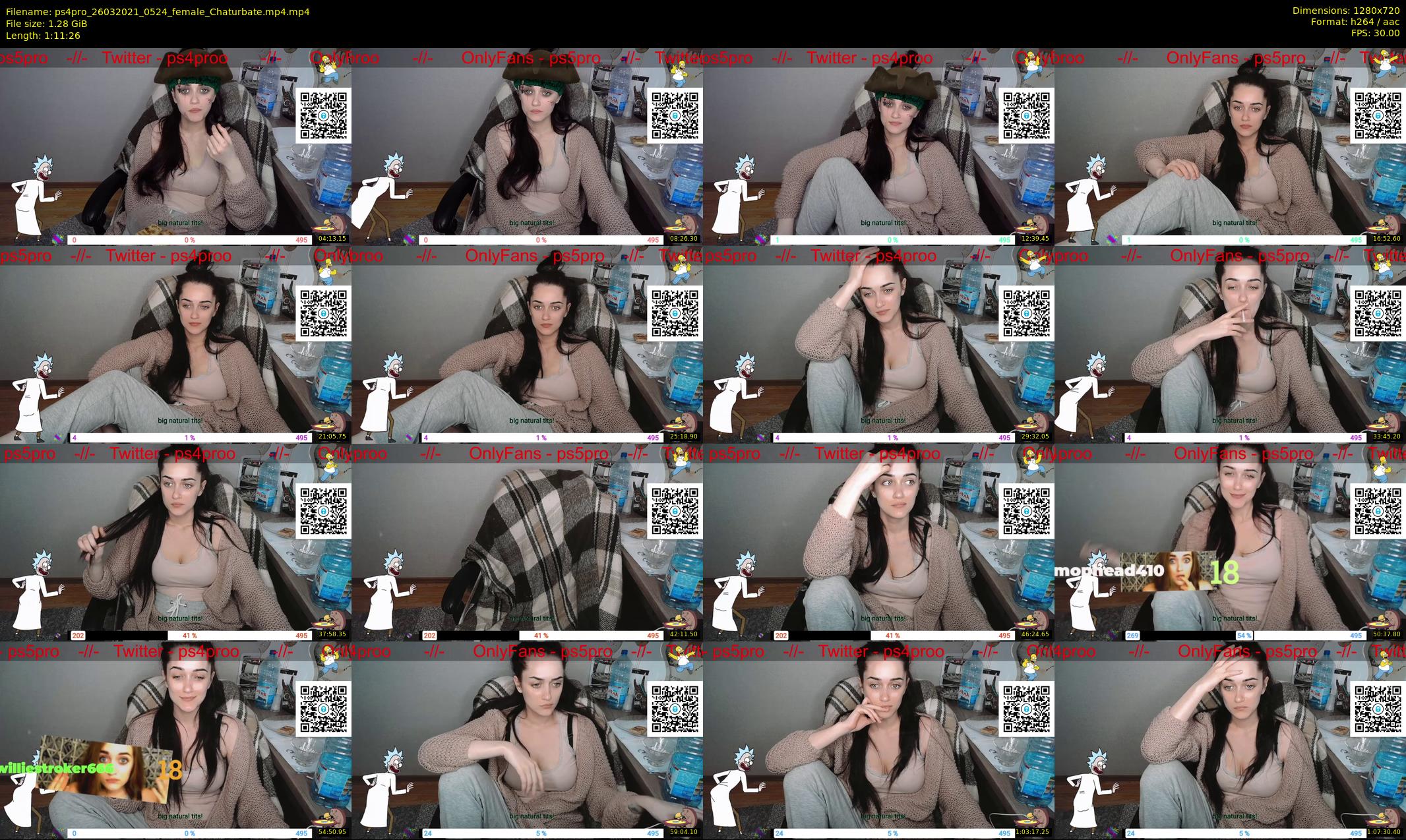 ps4pro — 72 minute Chaturbate female cam show recording, 720p, Mar 26, 2021
