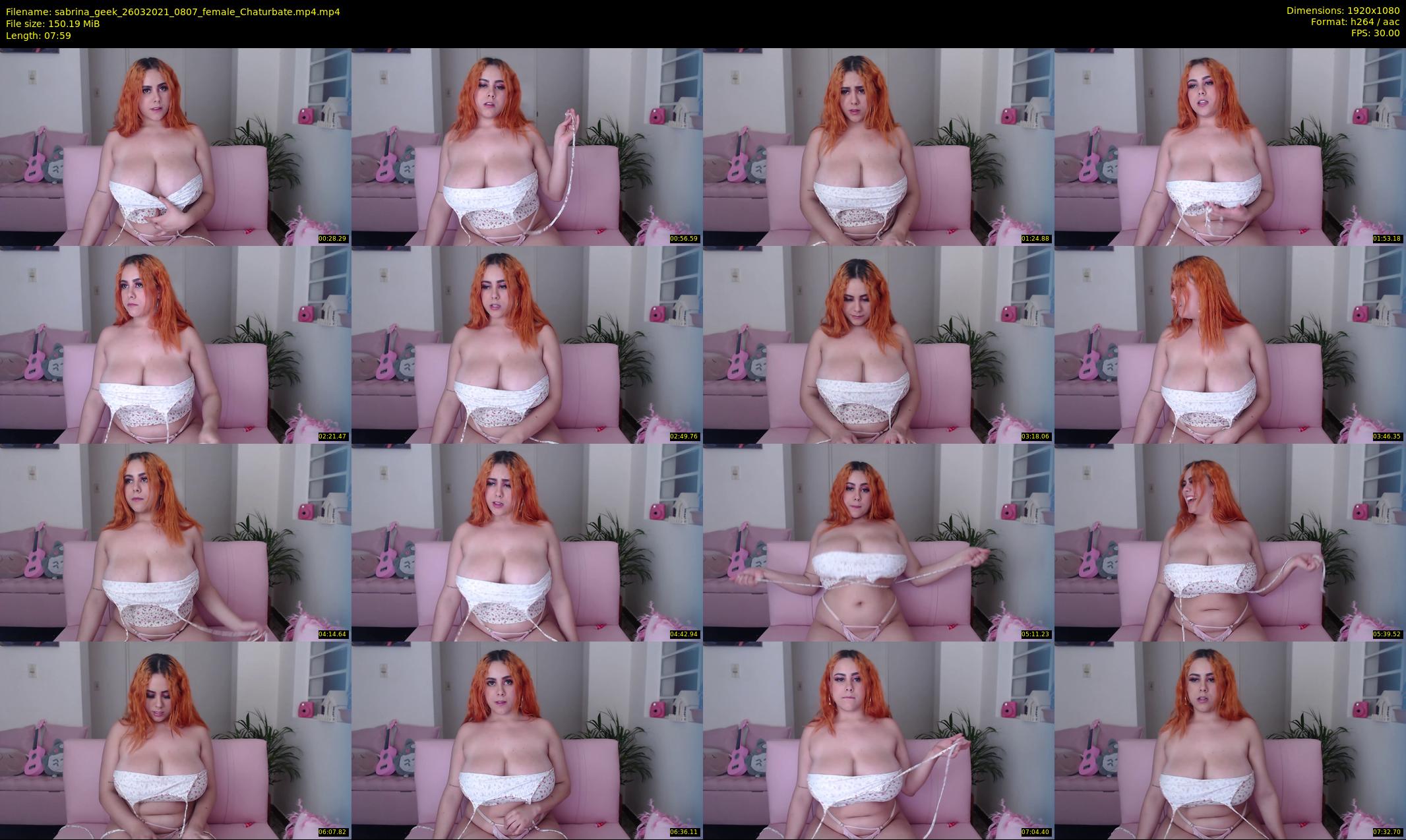 sabrina_geek — 8 minute Chaturbate female cam show recording, 1080p, Mar 26, 2021