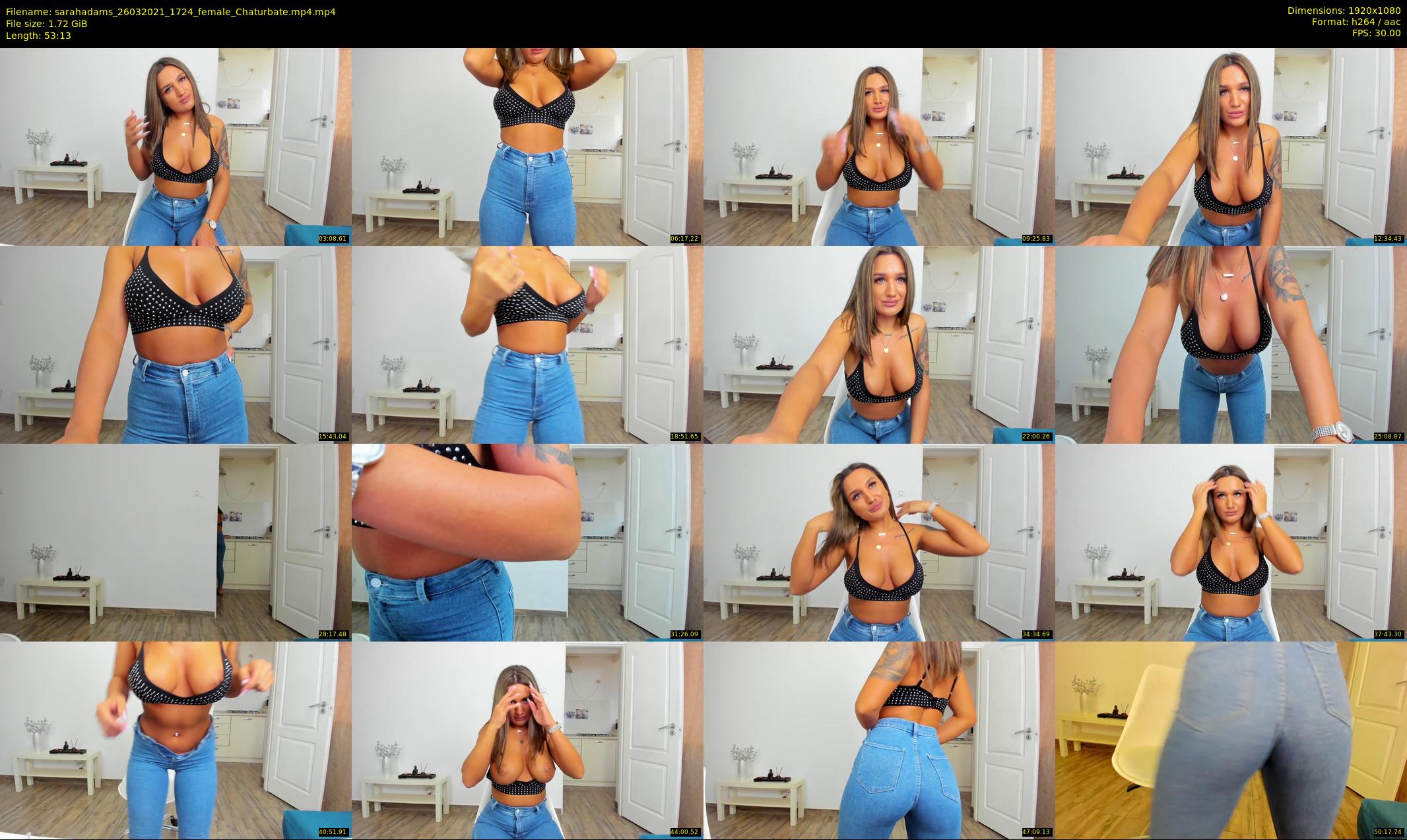 sarahadams — 54 minute Chaturbate female cam show recording, 1080p, Mar 26, 2021
