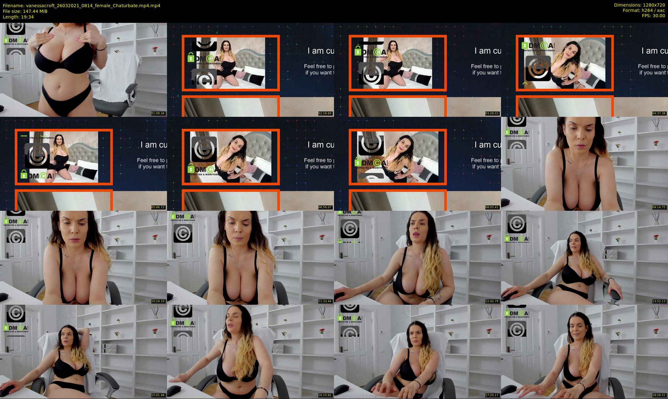 vanessacroft — 20 minute Chaturbate female cam show recording, 720p, Mar 26, 2021