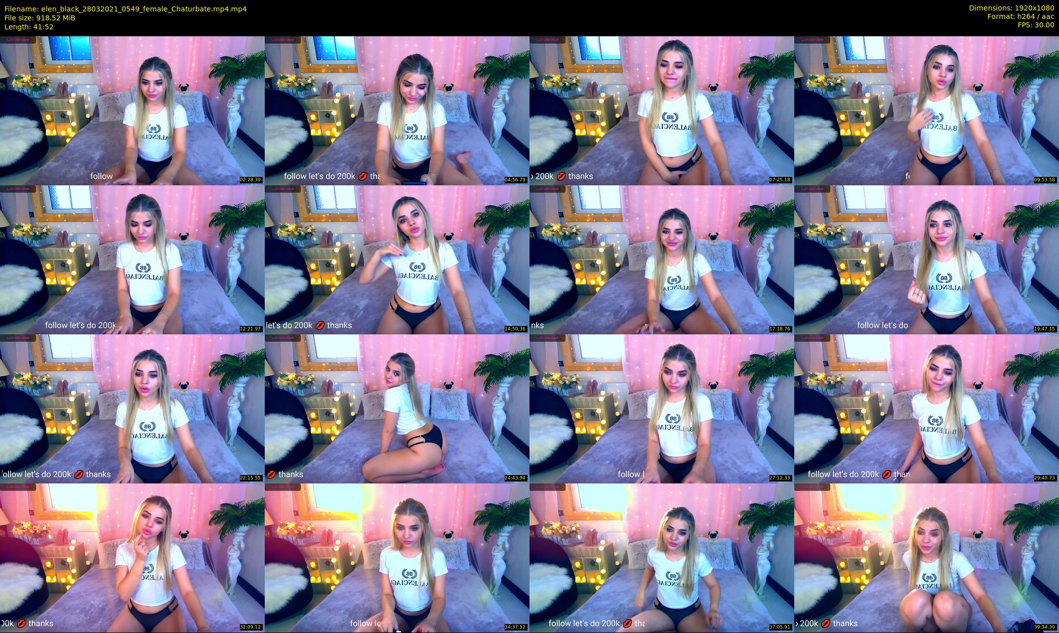 elen_black — 42 minute Chaturbate female cam show recording, 1080p, Mar 28, 2021