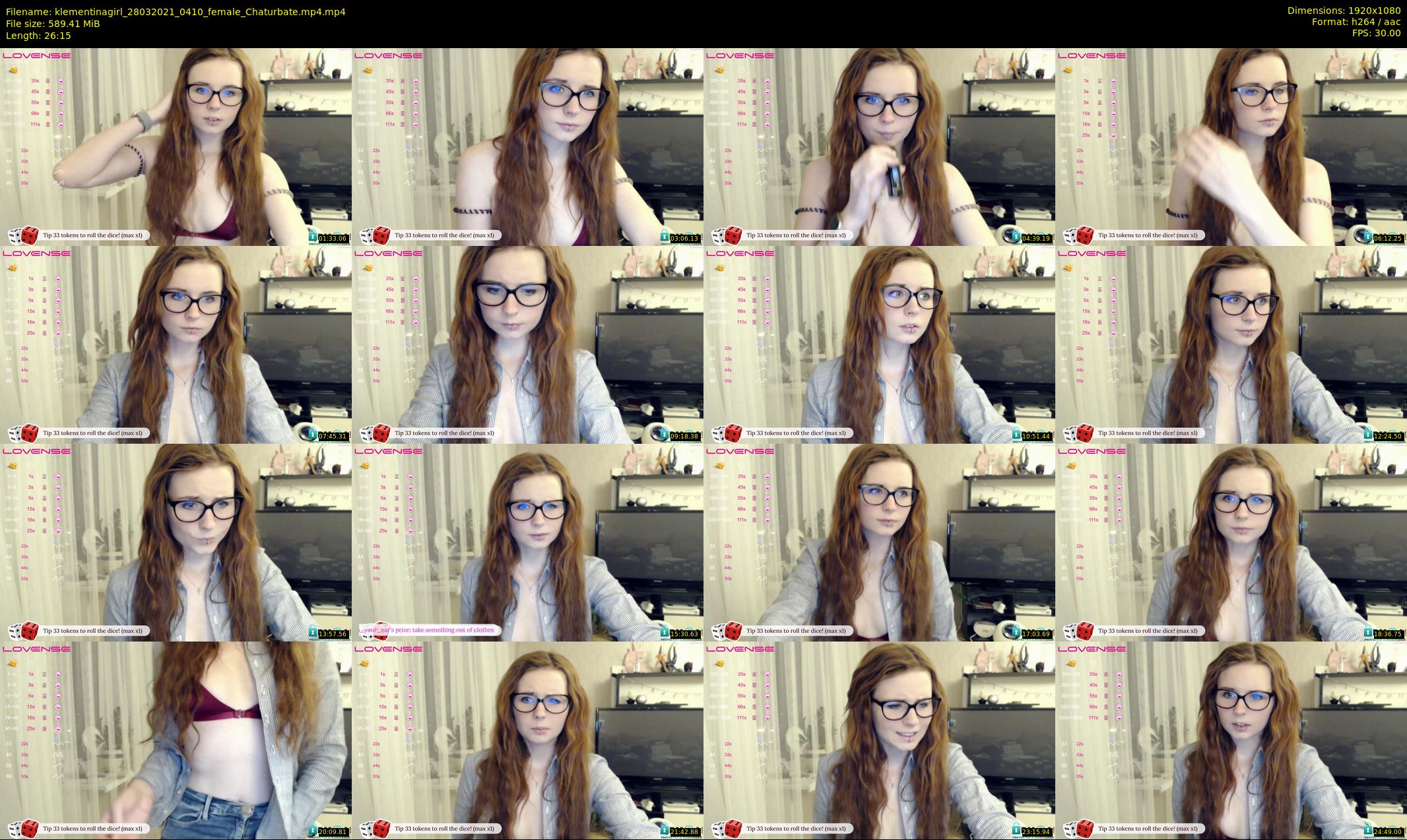 klementinagirl — 27 minute Chaturbate female cam show recording, 1080p, Mar 28, 2021