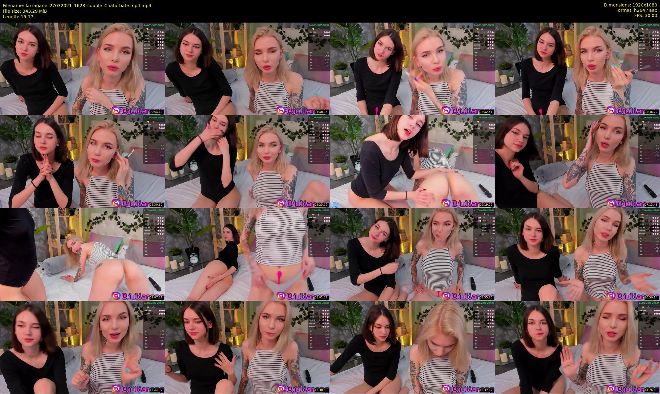 larragane — 16 minute Chaturbate couple cam show recording, 1080p, Mar 27, 2021