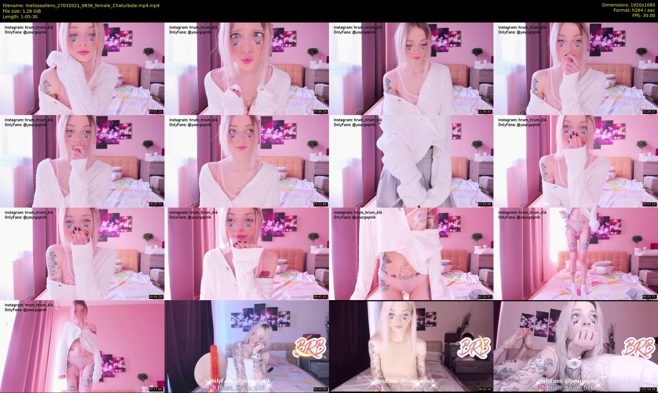 melissaallens — 66 minute Chaturbate female cam show recording, 1080p, Mar 27, 2021