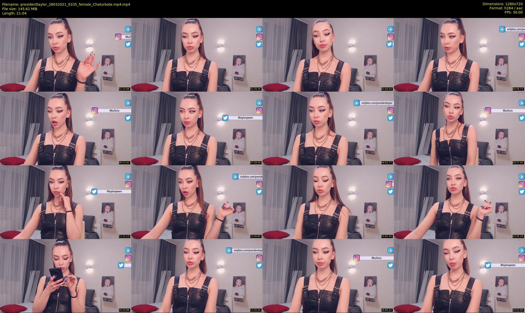 presidenttaylor — 22 minute Chaturbate female cam show recording, 720p, Mar 28, 2021