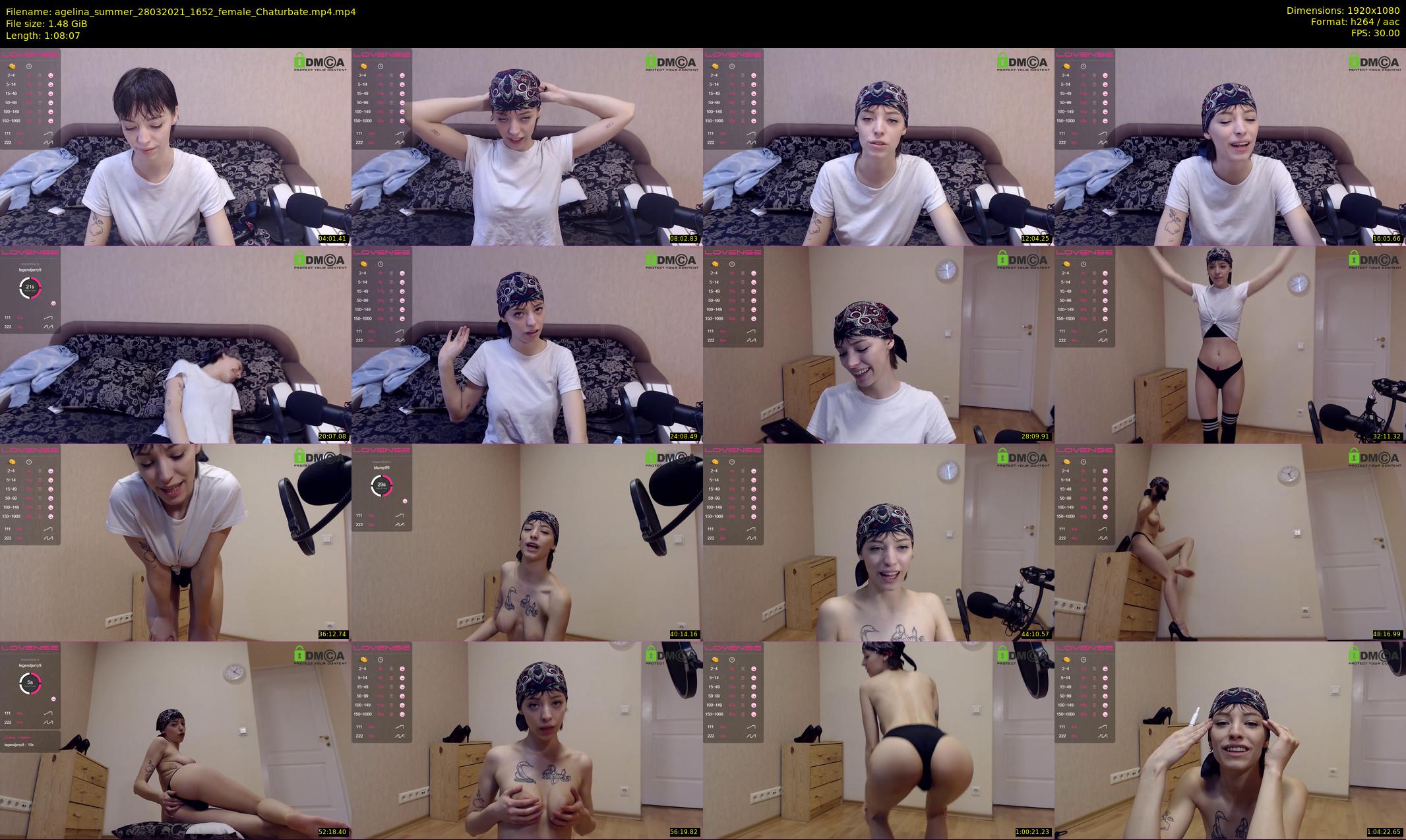 agelina_summer — 69 minute Chaturbate female cam show recording, 1080p, Mar 28, 2021