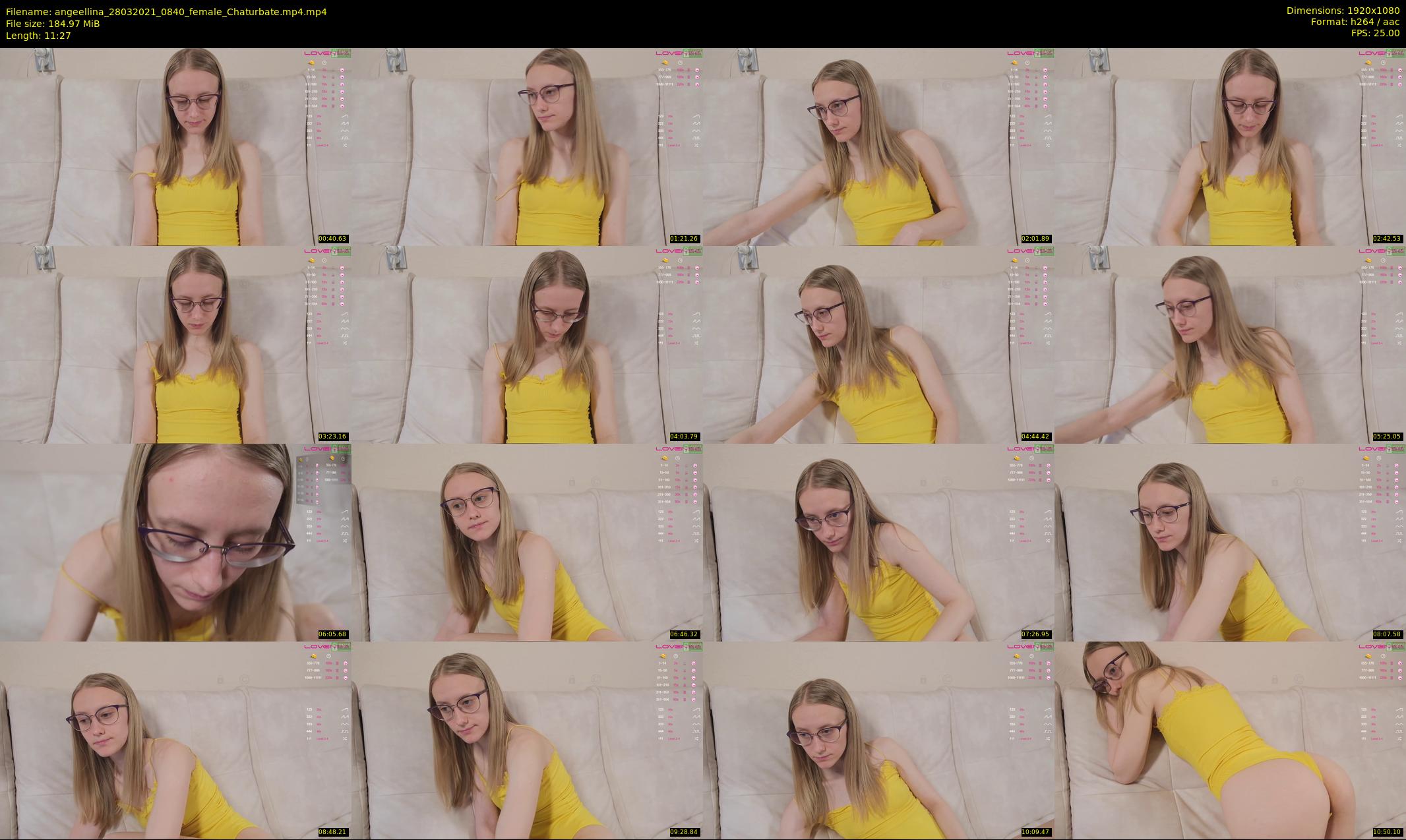 angeellina — 12 minute Chaturbate female cam show recording, 1080p, Mar 28, 2021