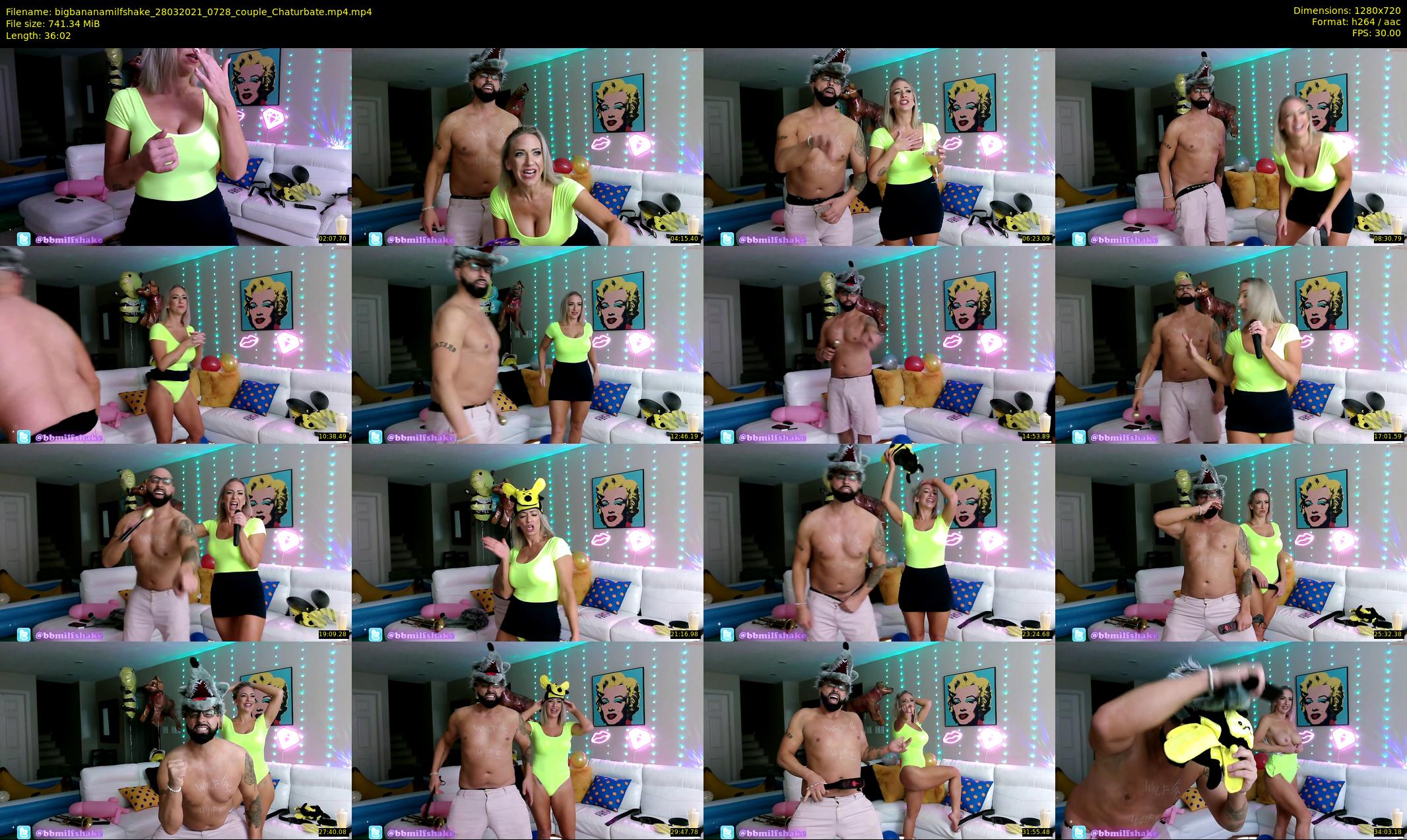 bigbananamilfshake — 37 minute Chaturbate couple cam show recording, 720p, Mar 28, 2021