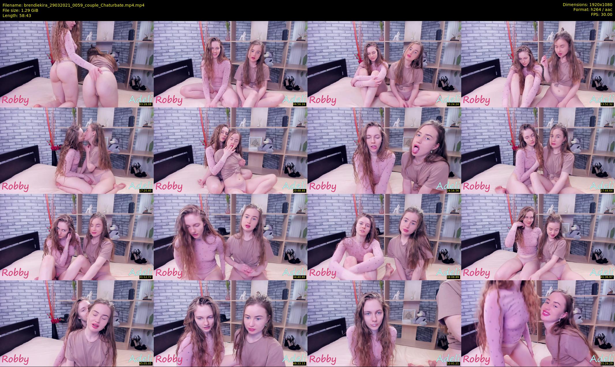 brendiekira — 59 minute Chaturbate couple cam show recording, 1080p, Mar 29, 2021