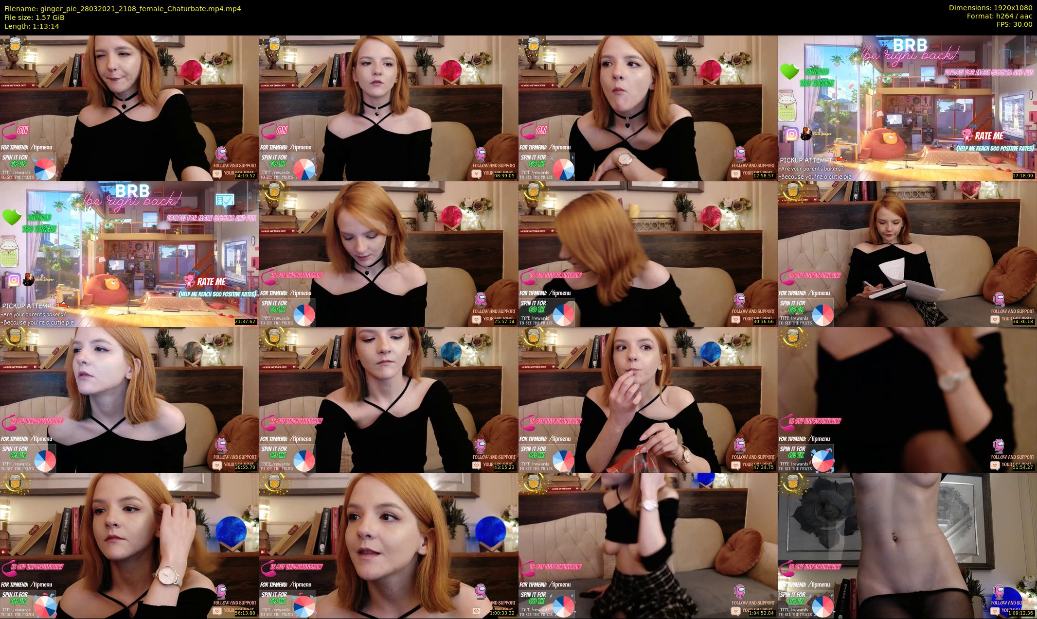 ginger_pie — 74 minute Chaturbate female cam show recording, 1080p, Mar 28, 2021