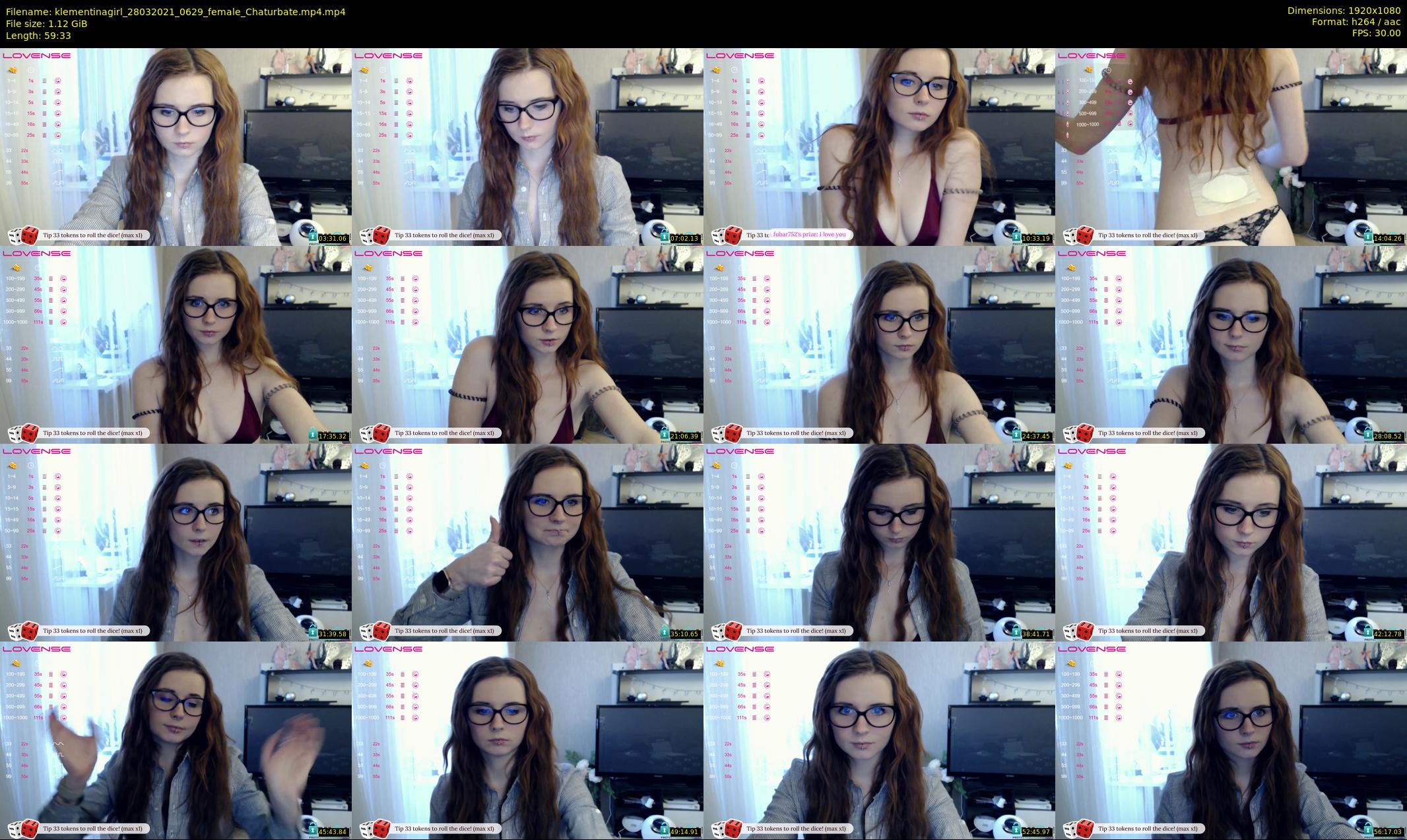klementinagirl — 60 minute Chaturbate female cam show recording, 1080p, Mar 28, 2021
