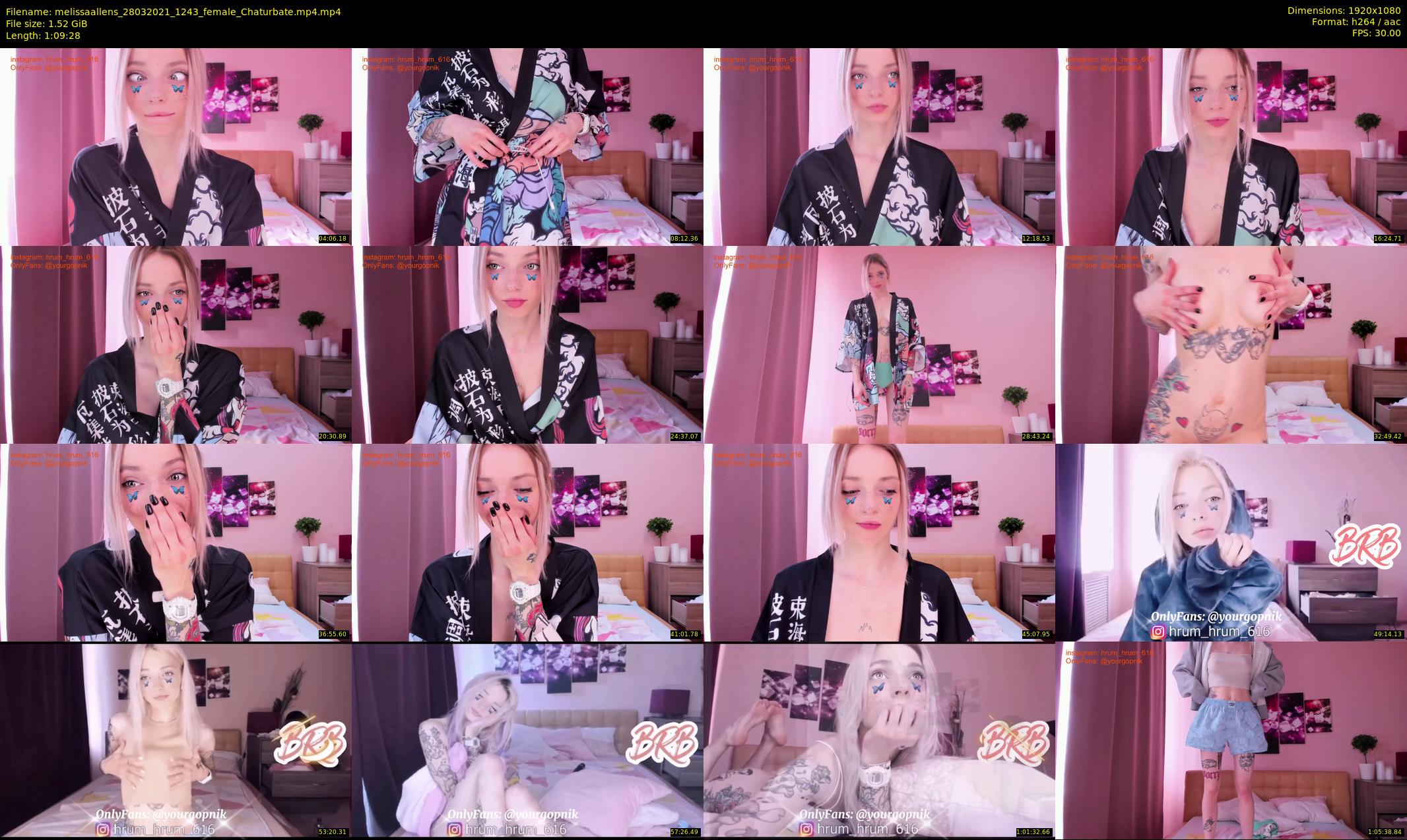 melissaallens — 70 minute Chaturbate female cam show recording, 1080p, Mar 28, 2021