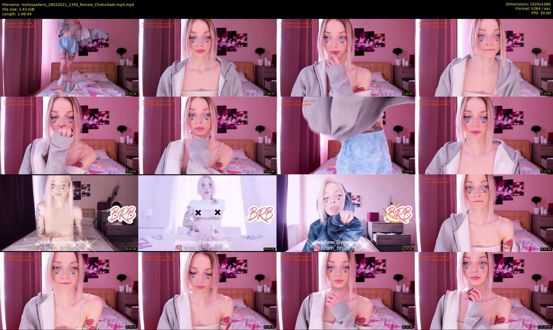 melissaallens — 67 minute Chaturbate female cam show recording, 1080p, Mar 28, 2021