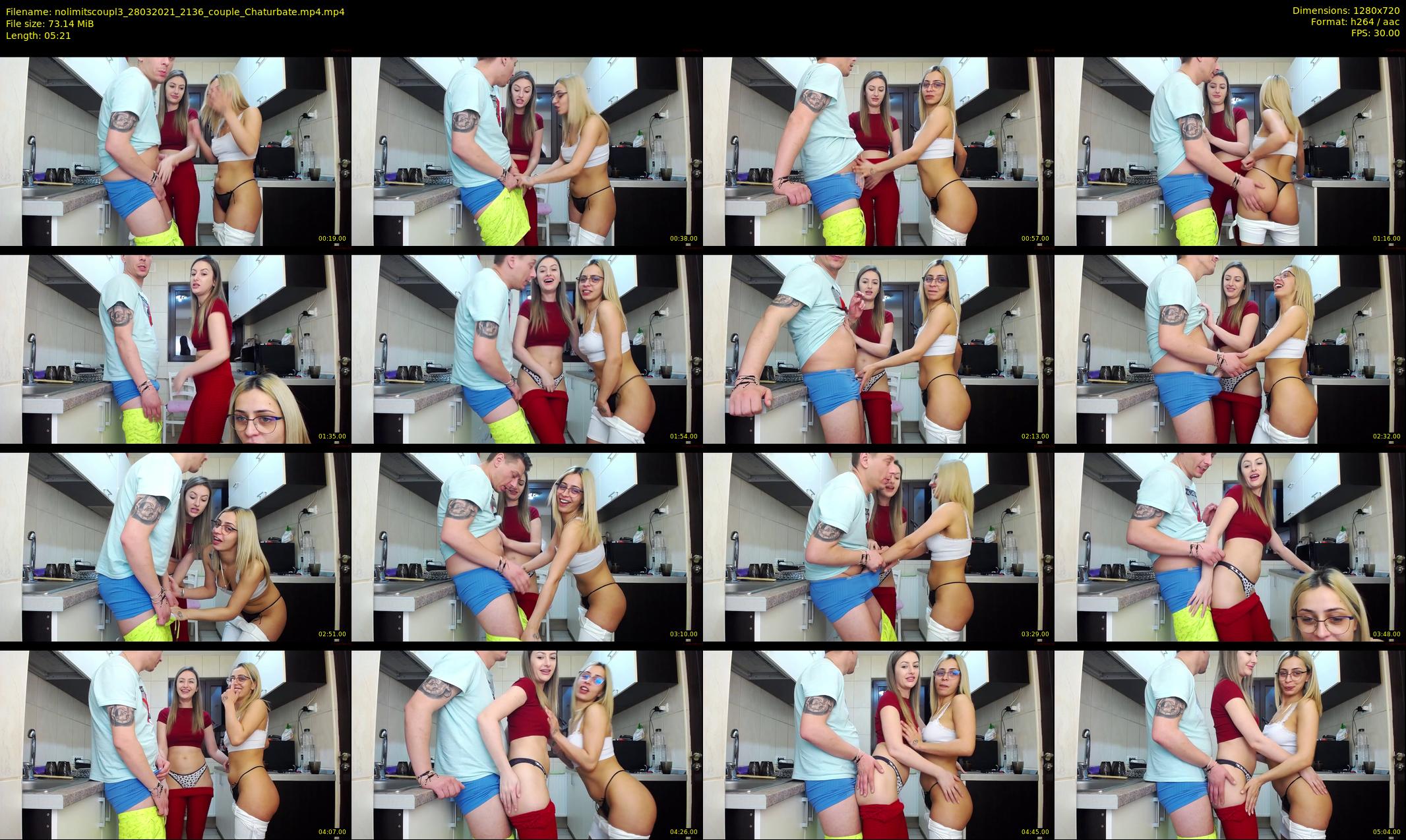 nolimitscoupl3 — 6 minute Chaturbate couple cam show recording, 720p, Mar 28, 2021