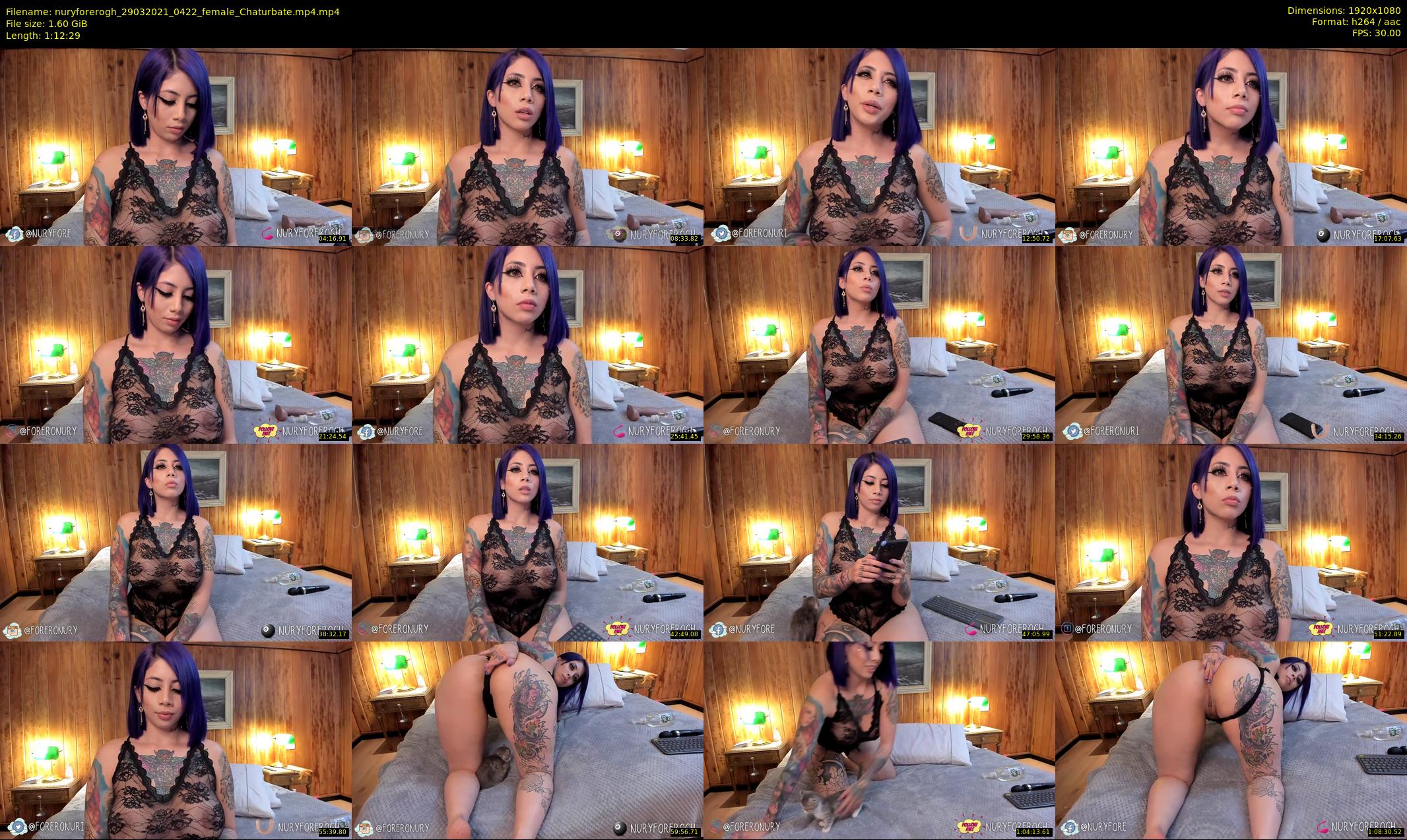 nuryforerogh — 73 minute Chaturbate female cam show recording, 1080p, Mar 29, 2021