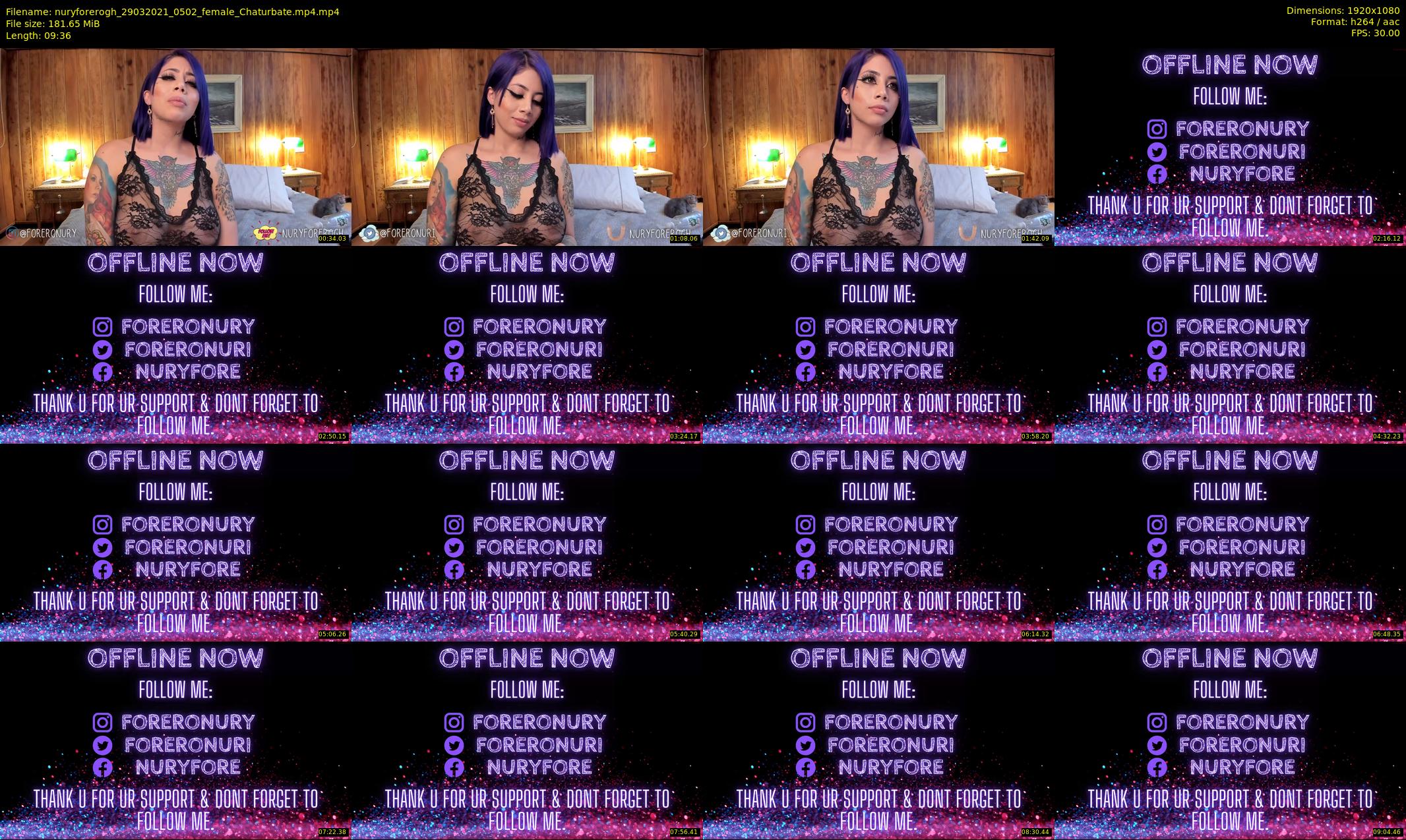 nuryforerogh — 10 minute Chaturbate female cam show recording, 1080p, Mar 29, 2021