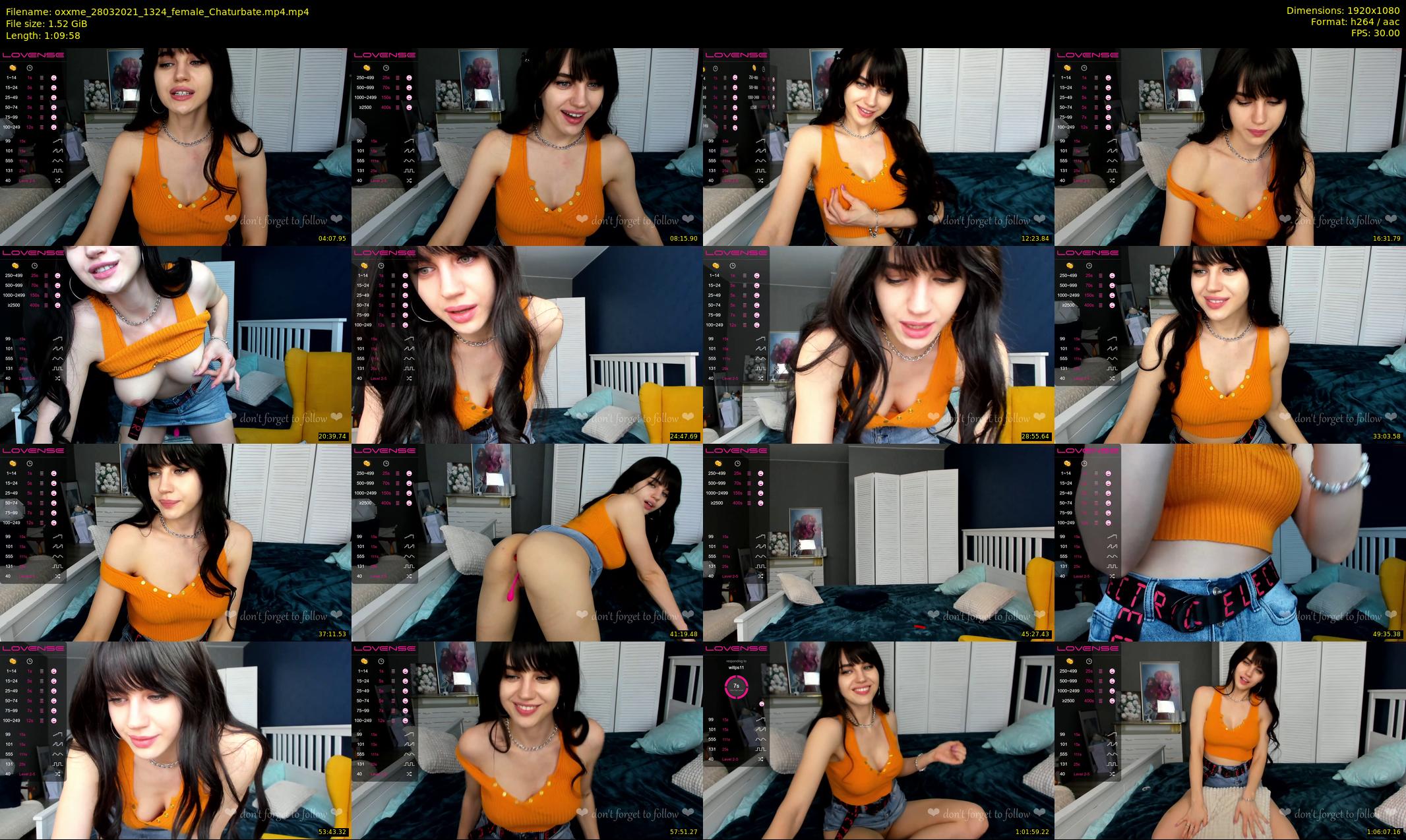oxxme — 70 minute Chaturbate female cam show recording, 1080p, Mar 28, 2021