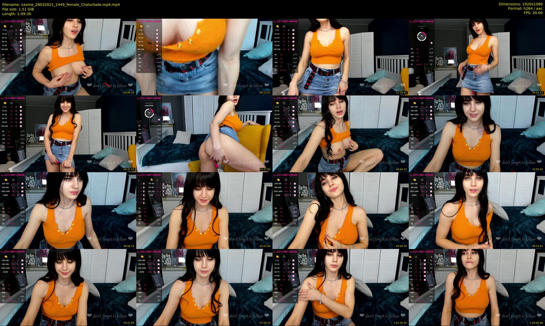 oxxme — 70 minute Chaturbate female cam show recording, 1080p, Mar 28, 2021
