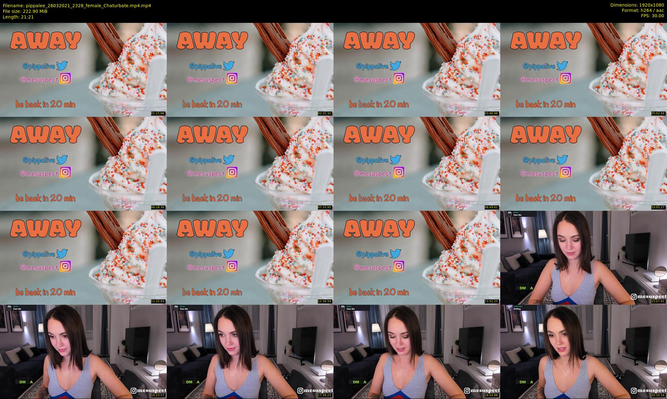 pippalee — 22 minute Chaturbate female cam show recording, 1080p, Mar 28, 2021
