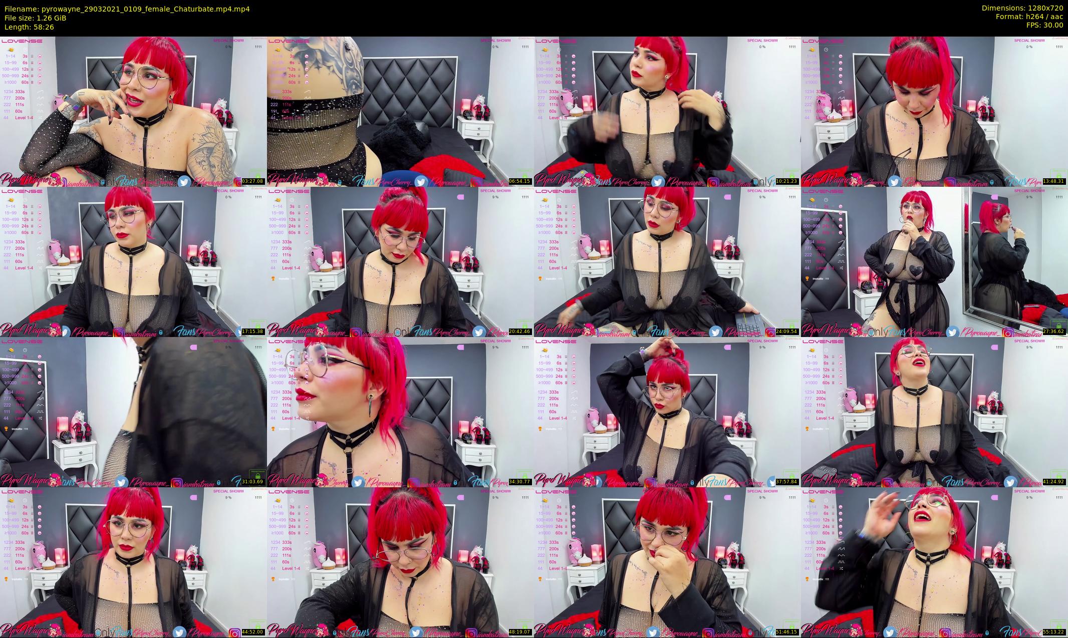 pyrowayne — 59 minute Chaturbate female cam show recording, 720p, Mar 29, 2021