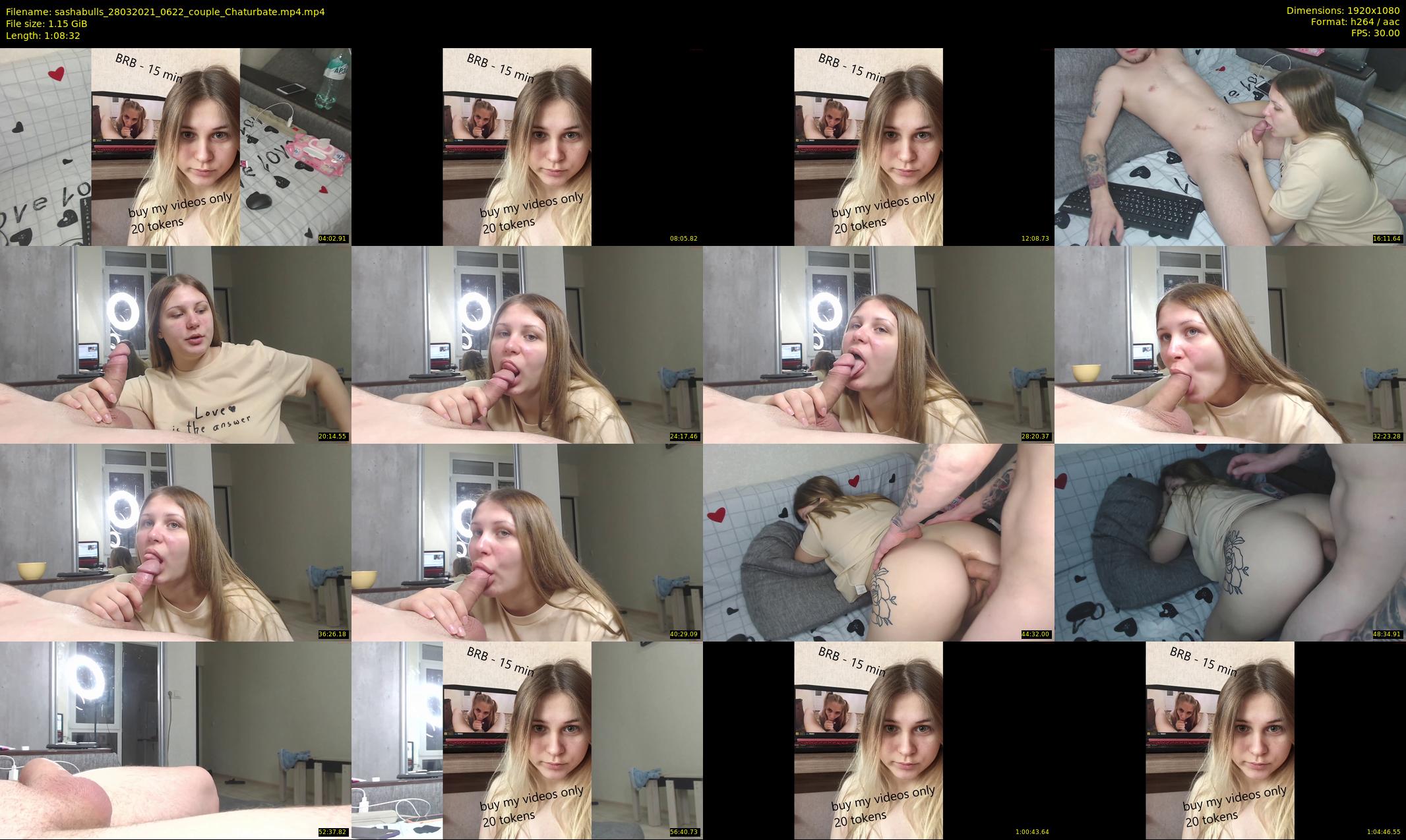 sashabulls — 69 minute Chaturbate couple cam show recording, 1080p, Mar 28, 2021