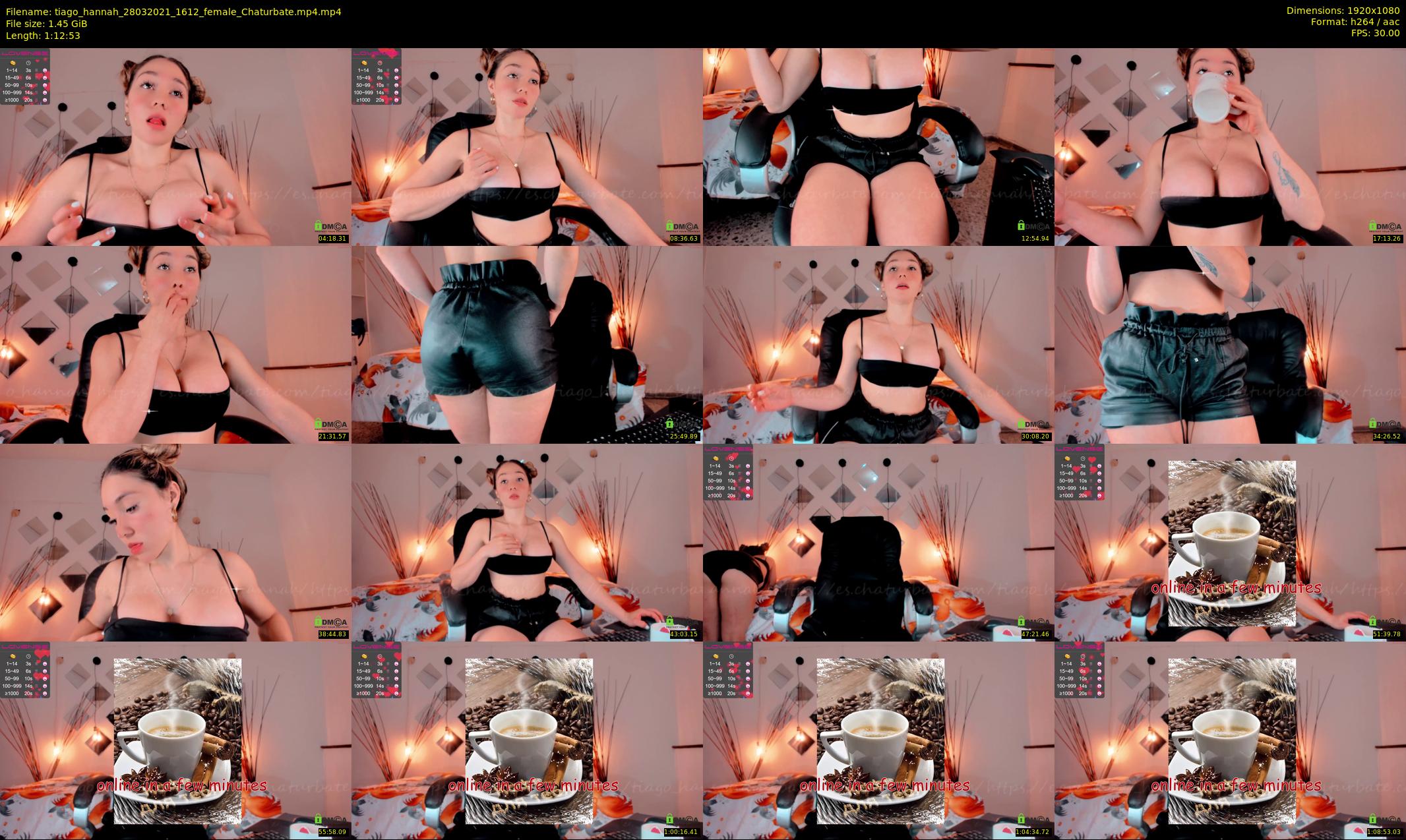 tiago_hannah — 73 minute Chaturbate couple cam show recording, 1080p, Mar 28, 2021