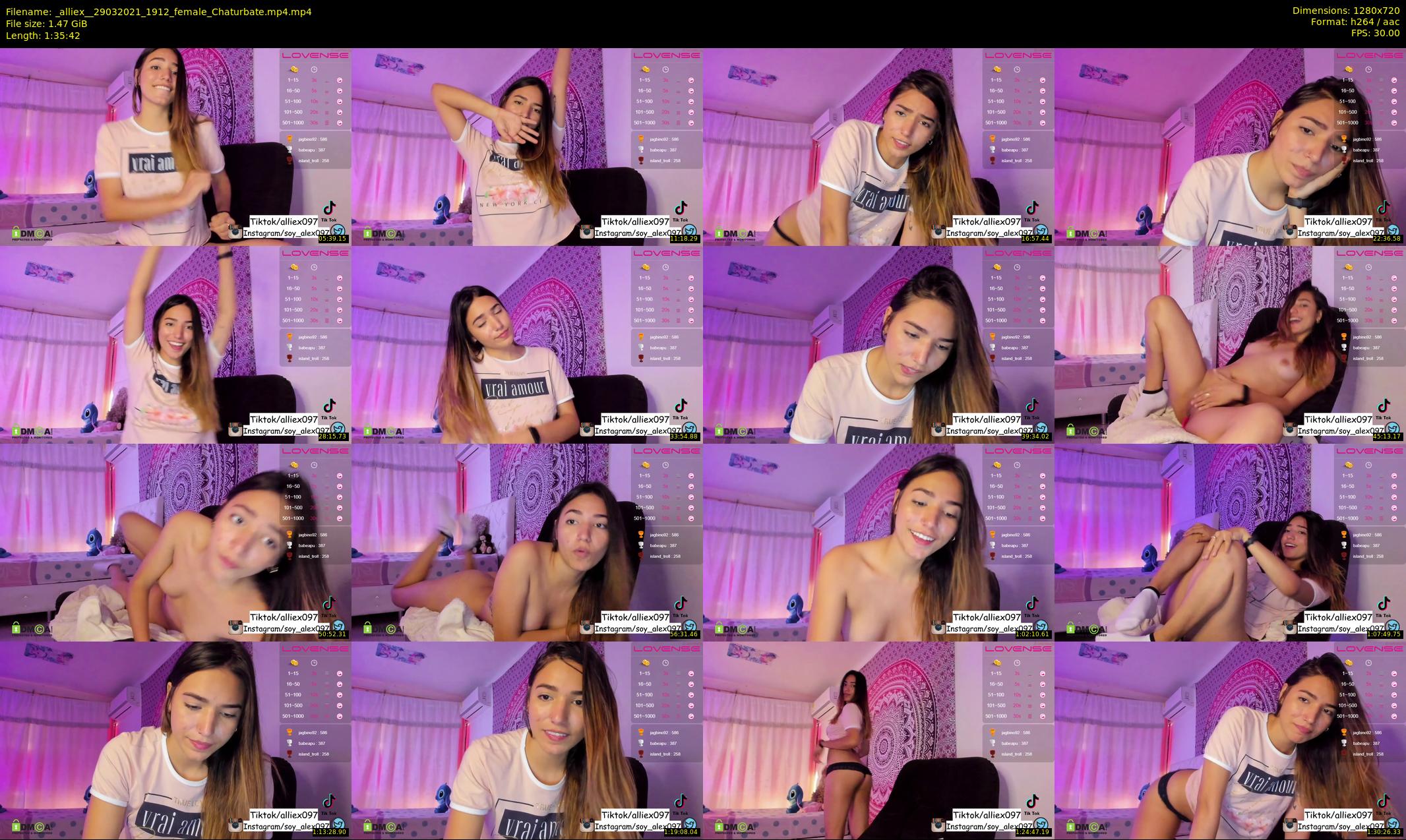 _alliex_ — 96 minute Chaturbate female cam show recording, 720p, Mar 29, 2021
