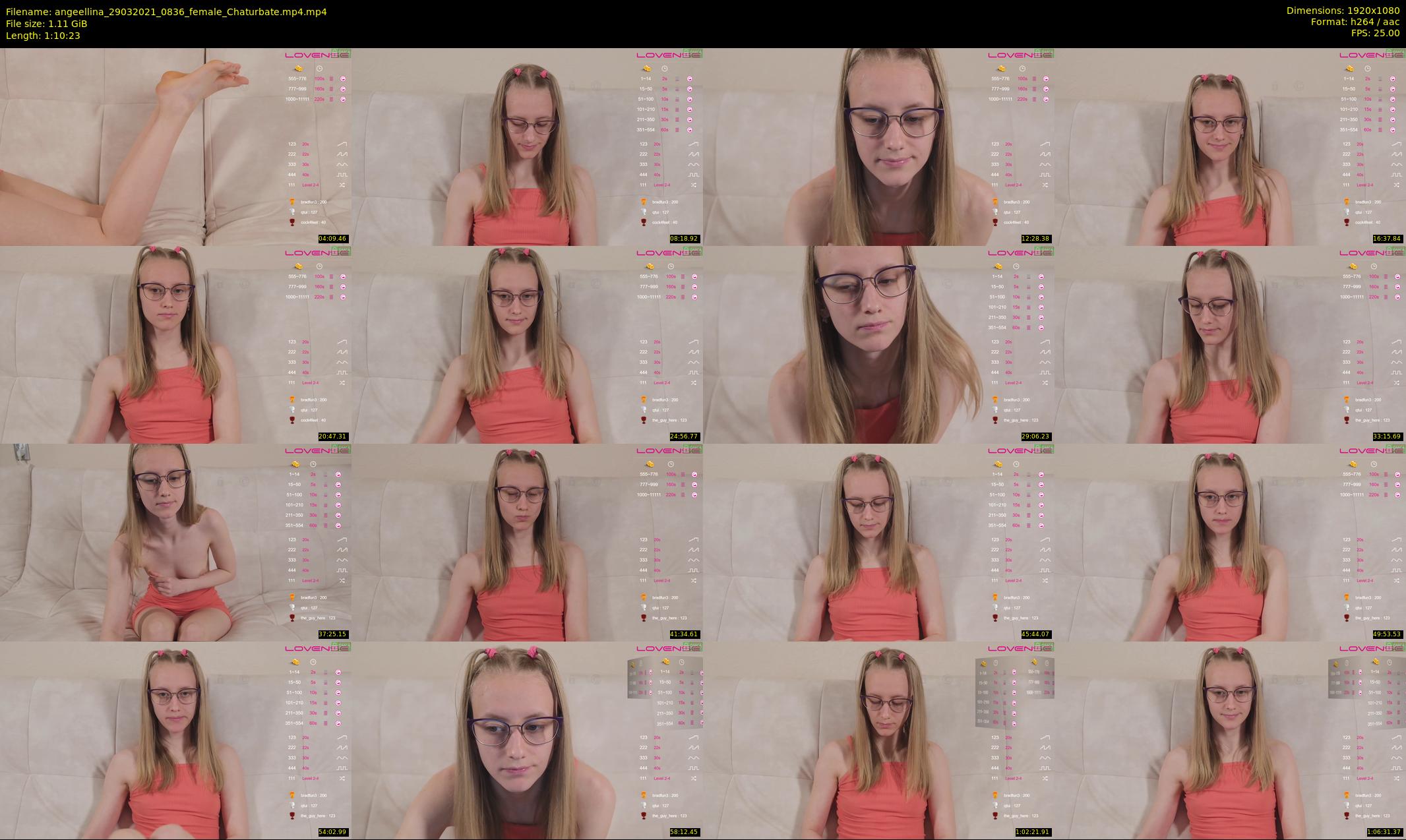 angeellina — 71 minute Chaturbate female cam show recording, 1080p, Mar 29, 2021