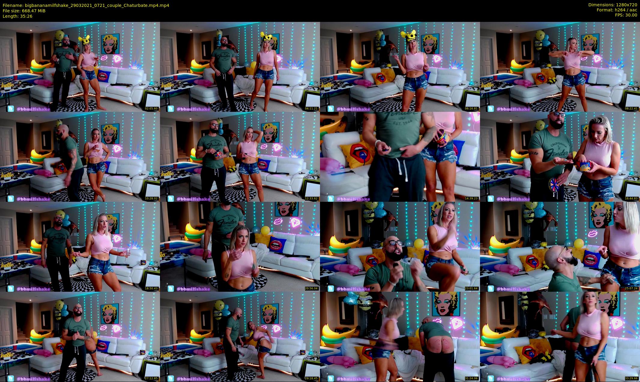 bigbananamilfshake — 36 minute Chaturbate couple cam show recording, 720p, Mar 29, 2021