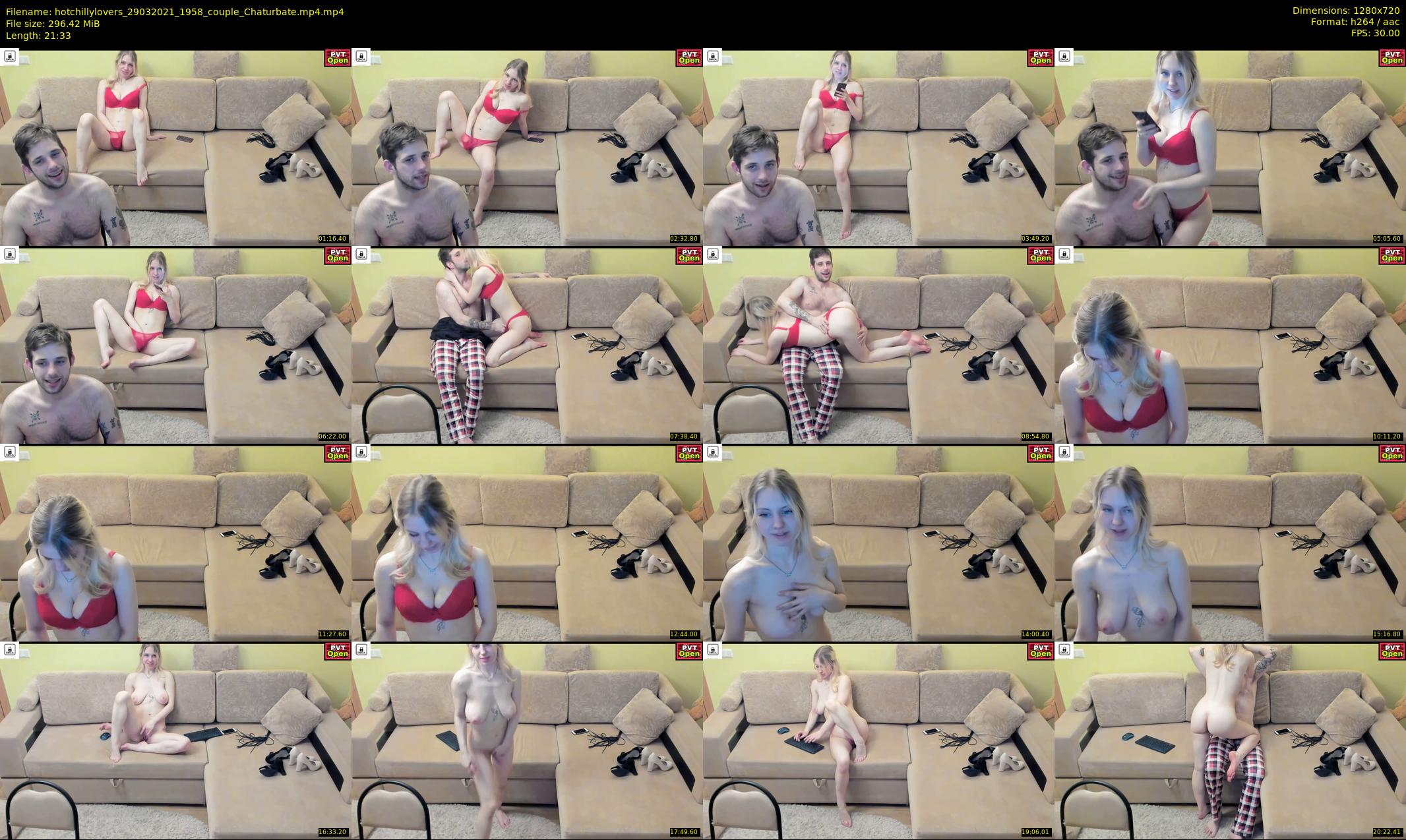 hotchillylovers — 22 minute Chaturbate couple cam show recording, 720p, Mar 29, 2021