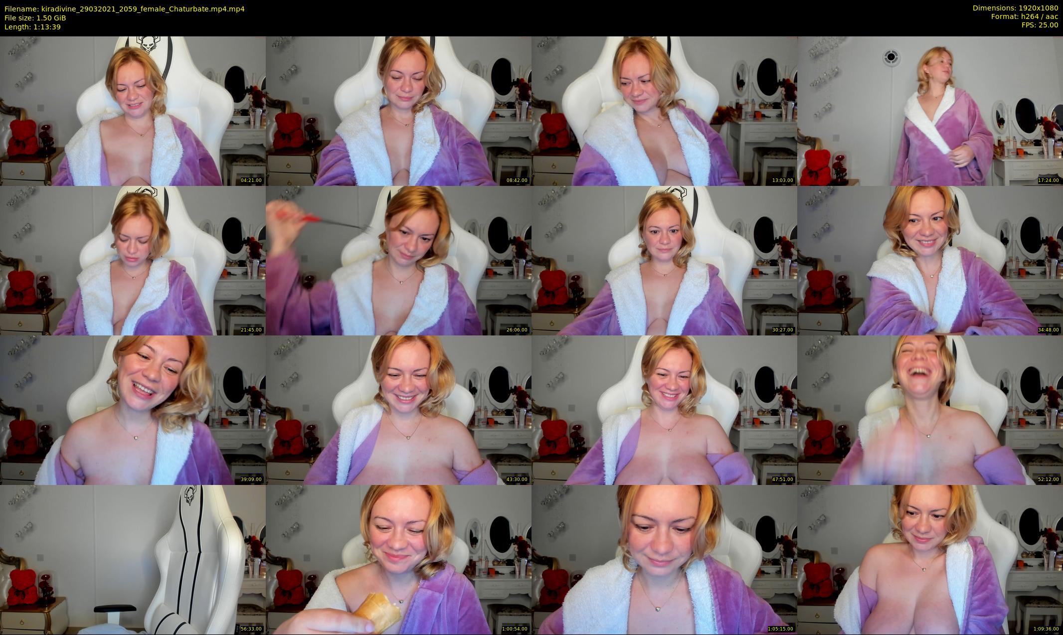kiradivine — 74 minute Chaturbate female cam show recording, 1080p, Mar 29, 2021