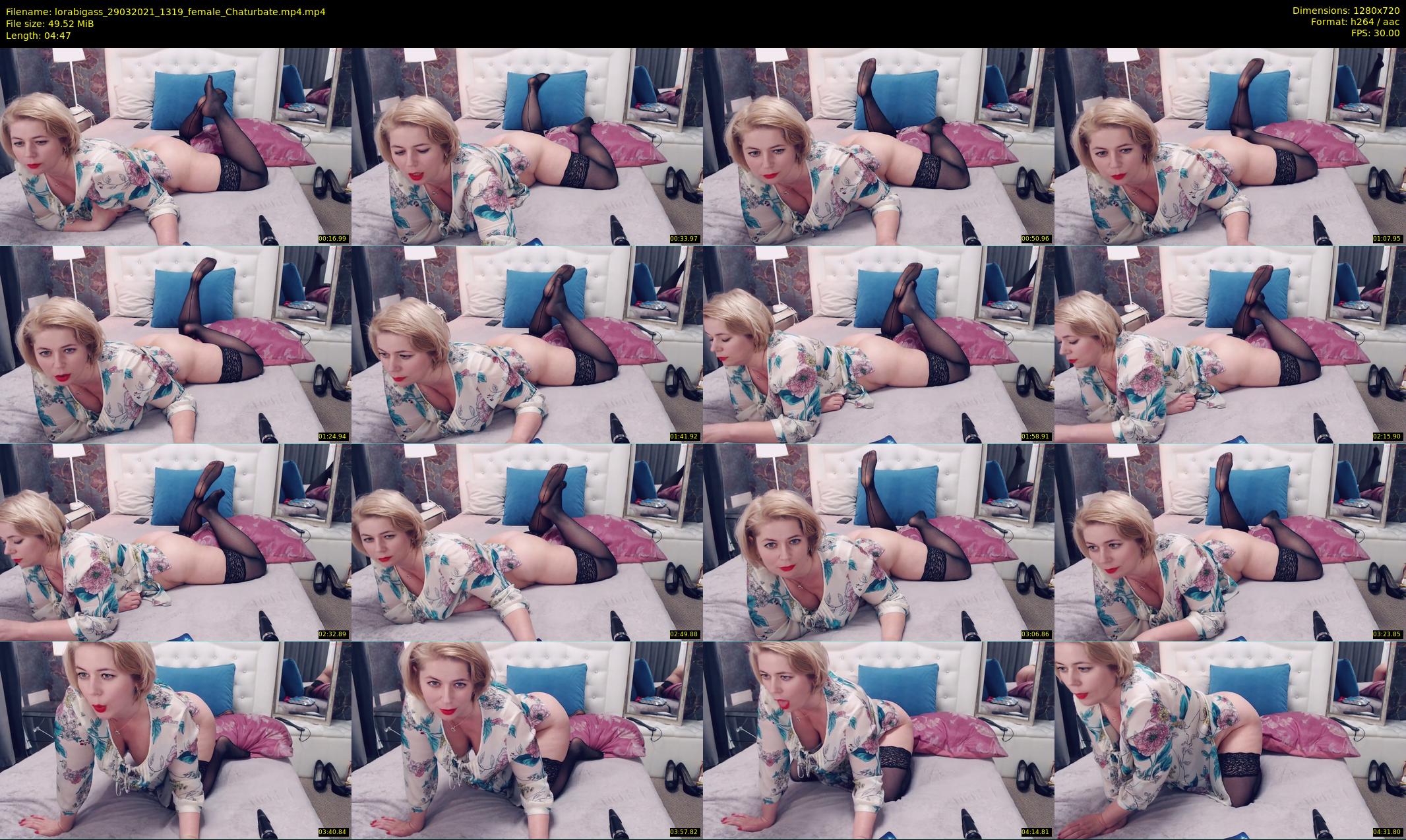 lorabigass — 5 minute Chaturbate female cam show recording, 720p, Mar 29, 2021
