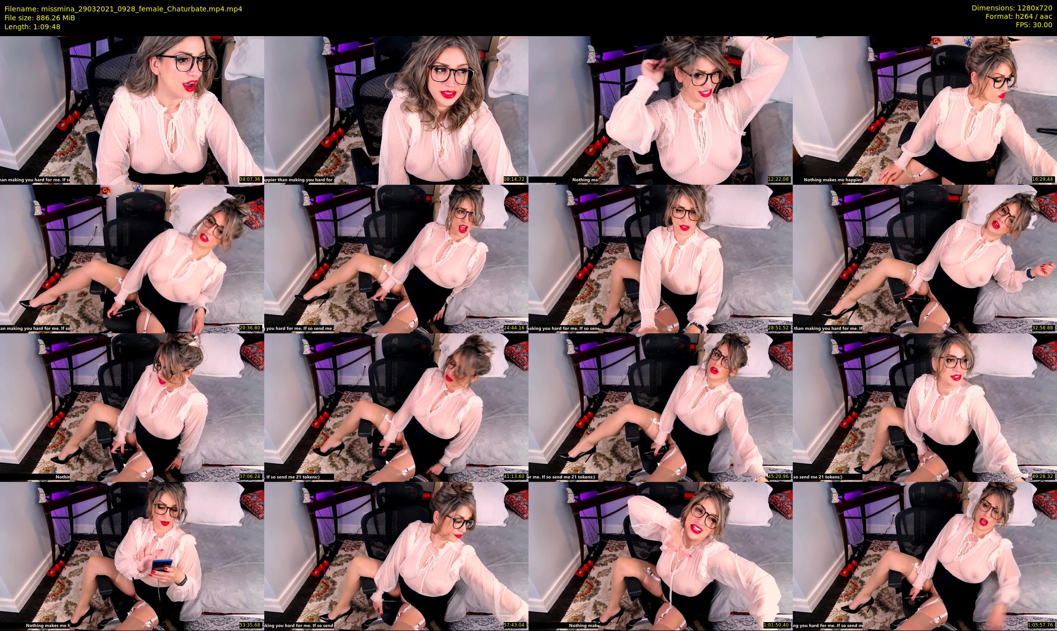 missmina — 70 minute Chaturbate female cam show recording, 720p, Mar 29, 2021