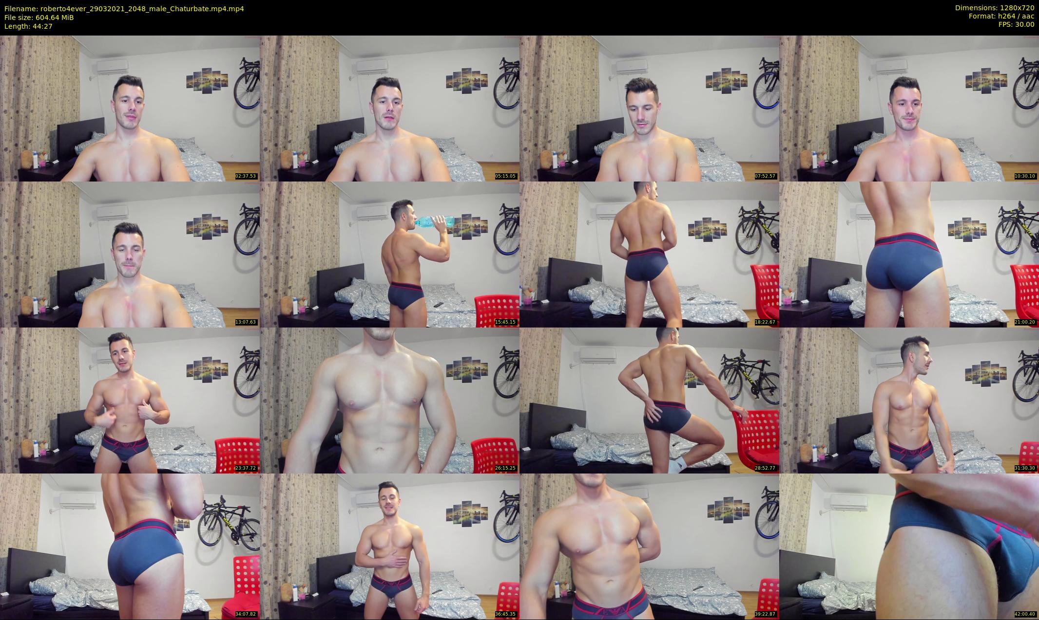 roberto4ever — 45 minute Chaturbate male cam show recording, 720p, Mar 29, 2021
