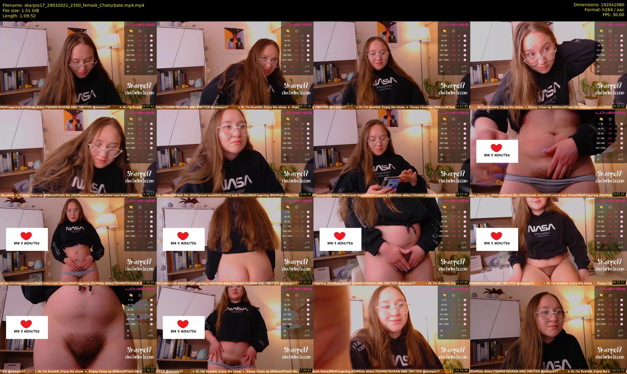skarpio17 — 70 minute Chaturbate female cam show recording, 1080p, Mar 29, 2021