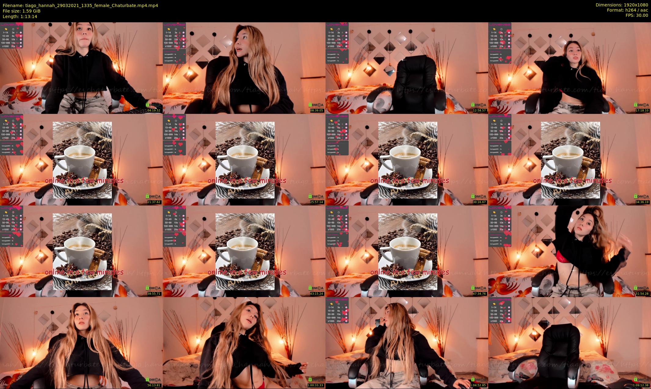tiago_hannah — 74 minute Chaturbate couple cam show recording, 1080p, Mar 29, 2021