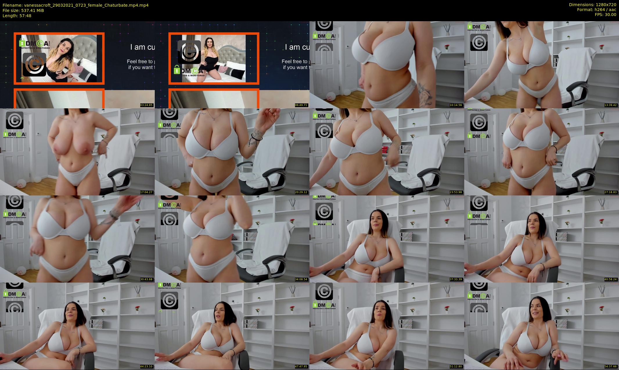 vanessacroft — 58 minute Chaturbate female cam show recording, 720p, Mar 29, 2021