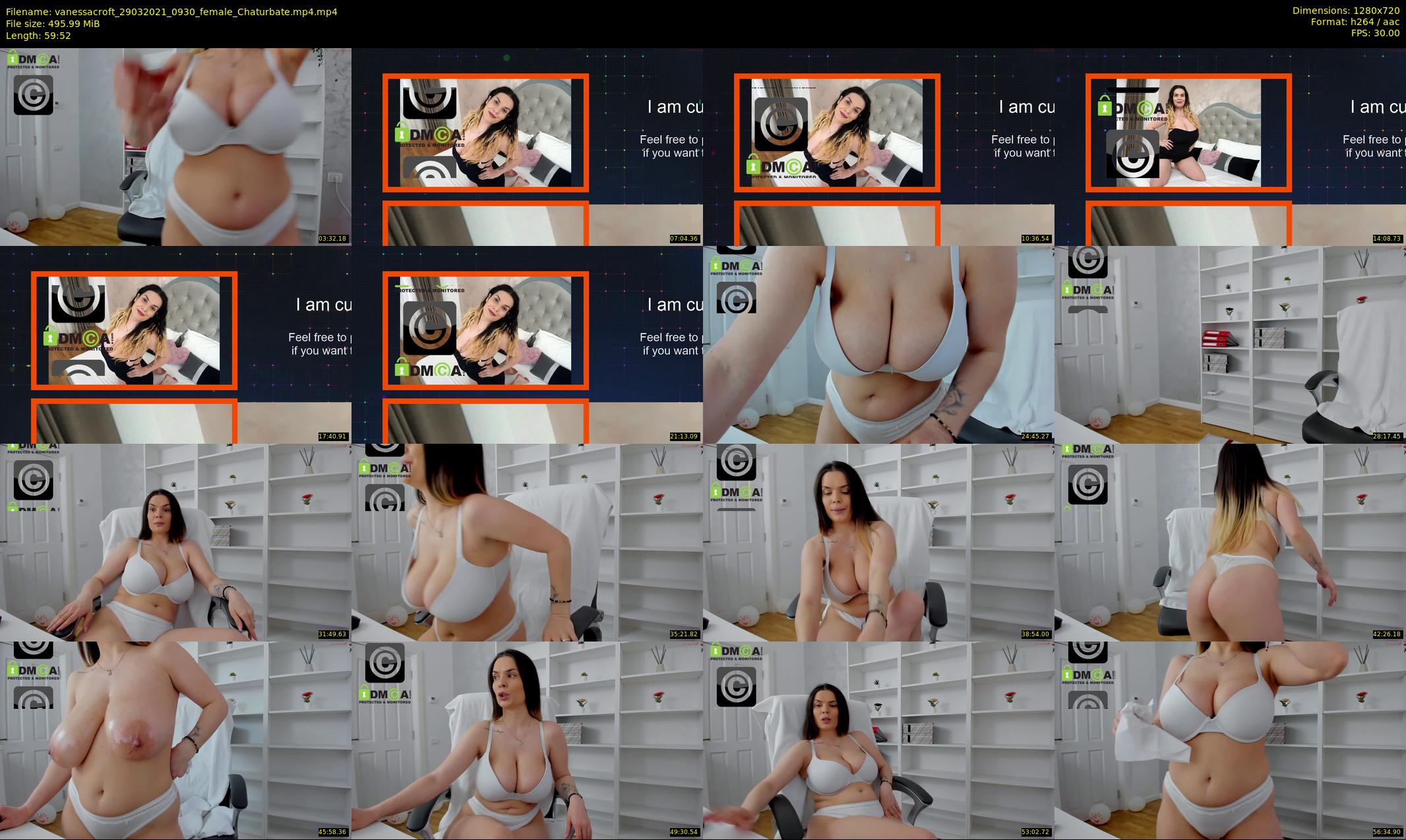 vanessacroft — 60 minute Chaturbate female cam show recording, 720p, Mar 29, 2021