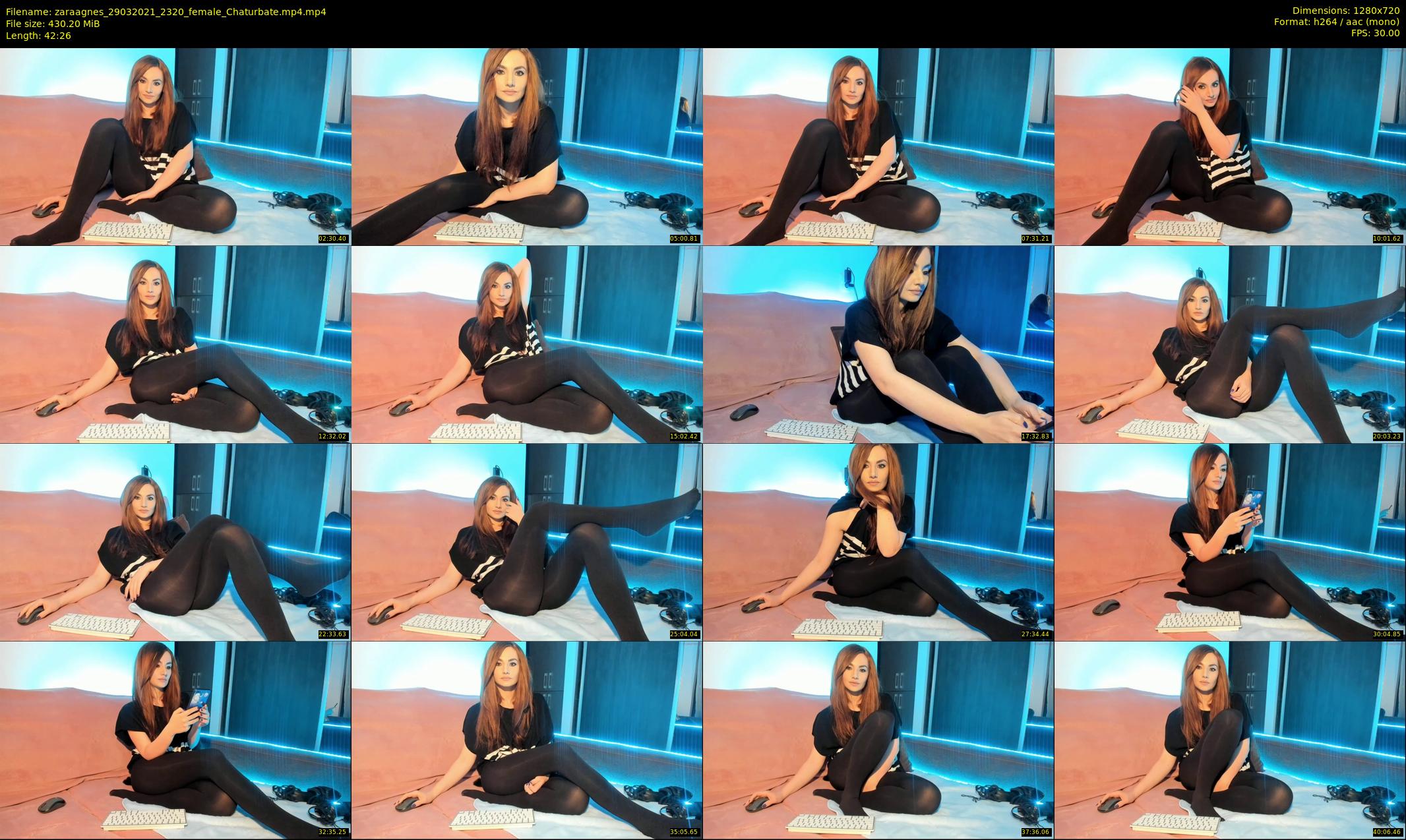 zaraagnes — 43 minute Chaturbate female cam show recording, 720p, Mar 29, 2021