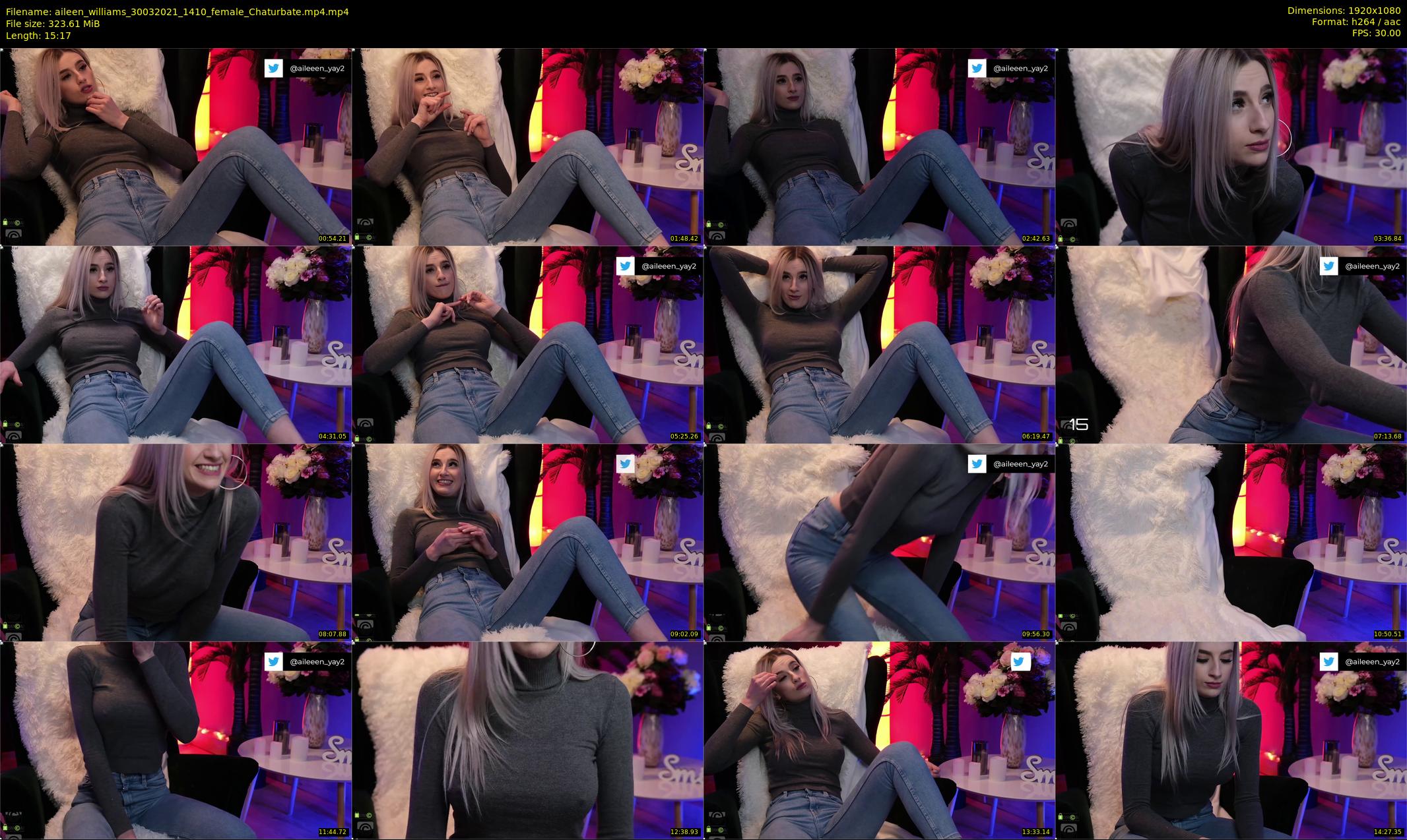 aileen_williams — 16 minute Chaturbate female cam show recording, 1080p, Mar 30, 2021