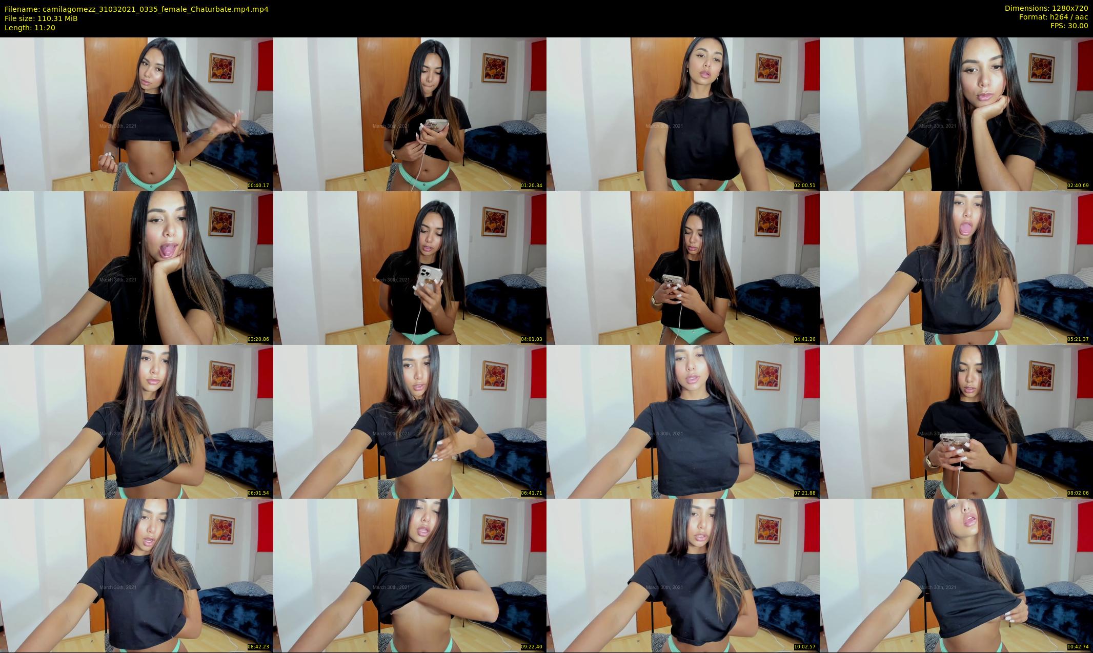 camilagomezz — 12 minute Chaturbate female cam show recording, 720p, Mar 31, 2021