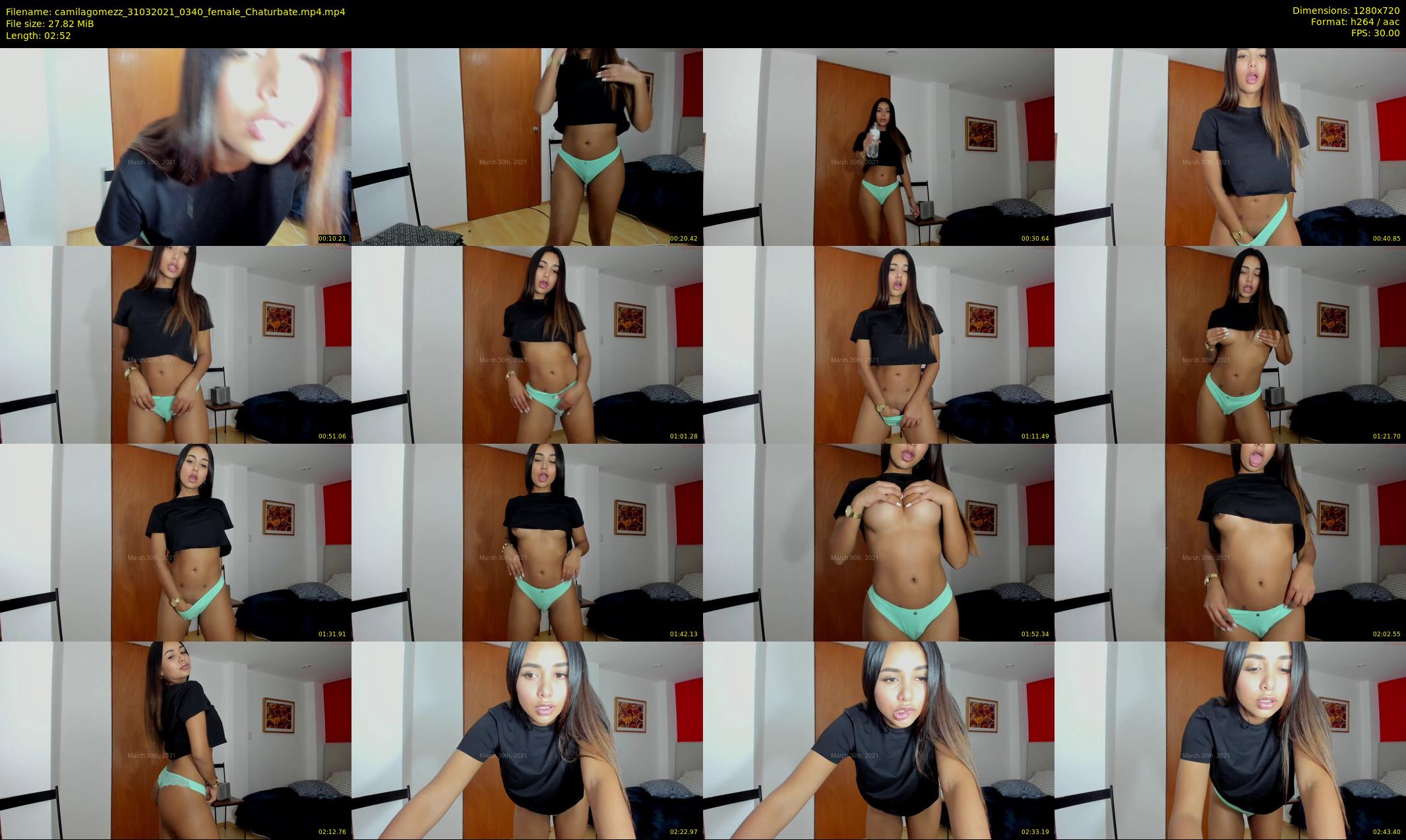camilagomezz — 3 minute Chaturbate female cam show recording, 720p, Mar 31, 2021