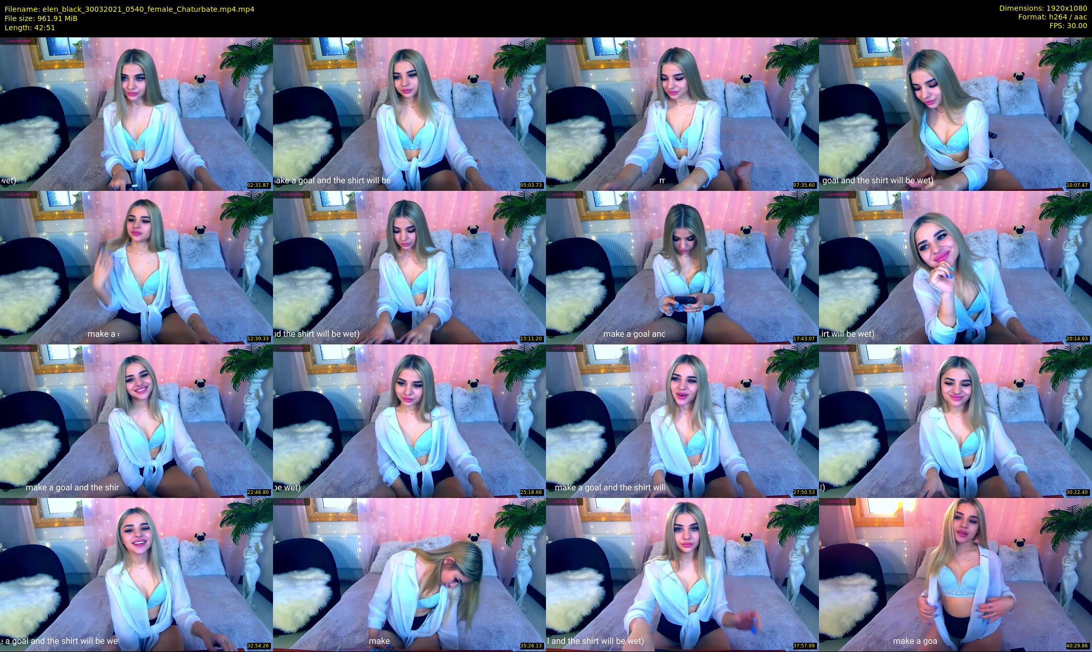 elen_black — 43 minute Chaturbate female cam show recording, 1080p, Mar 30, 2021