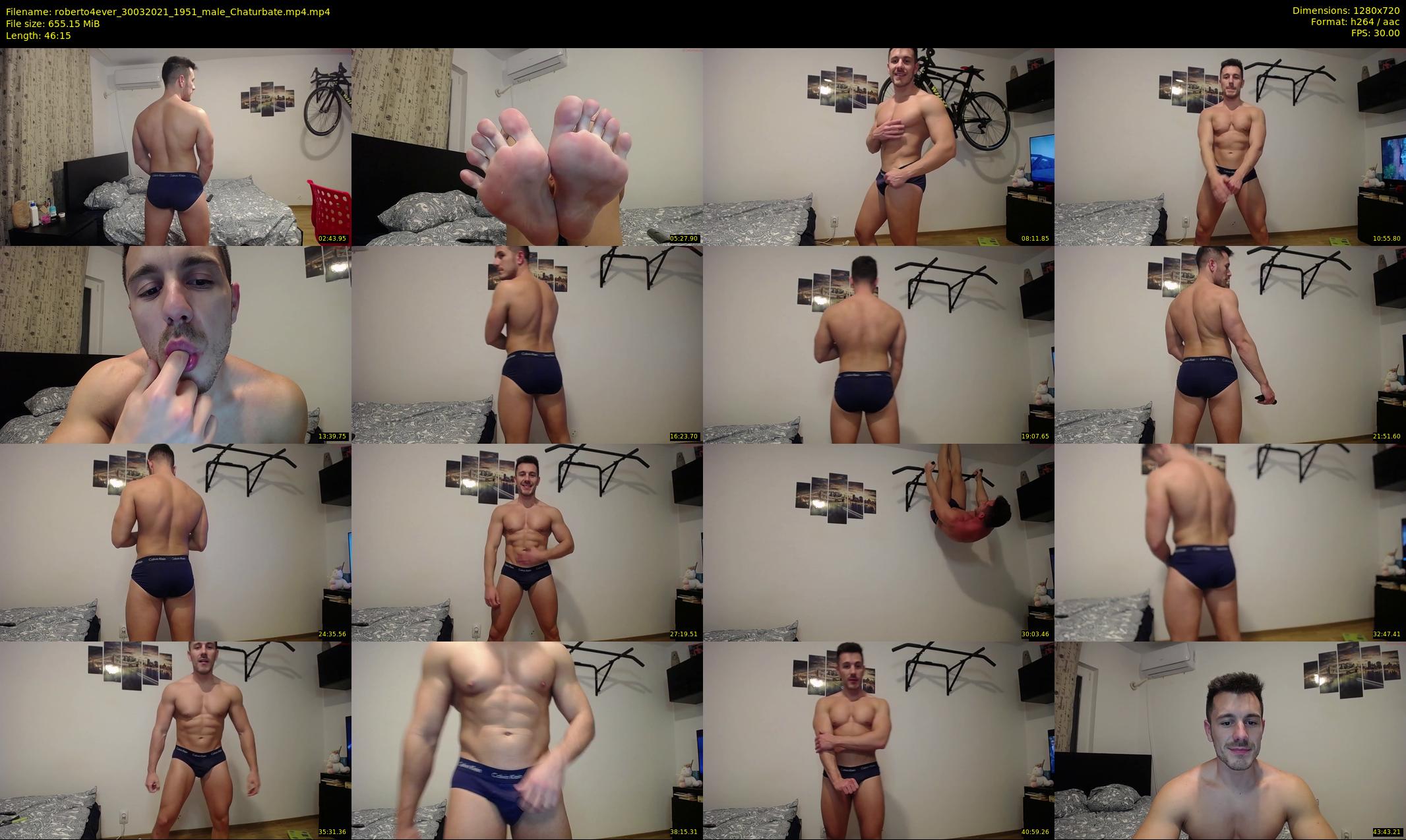 roberto4ever — 47 minute Chaturbate male cam show recording, 720p, Mar 30, 2021