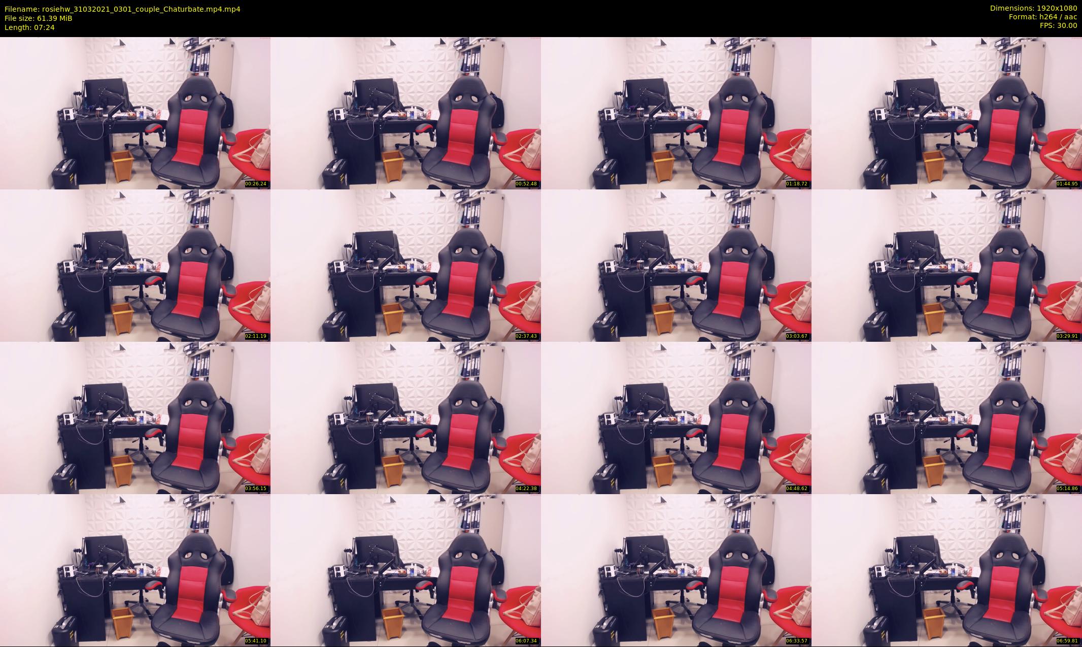 rosiehw — 8 minute Chaturbate couple cam show recording, 1080p, Mar 31, 2021