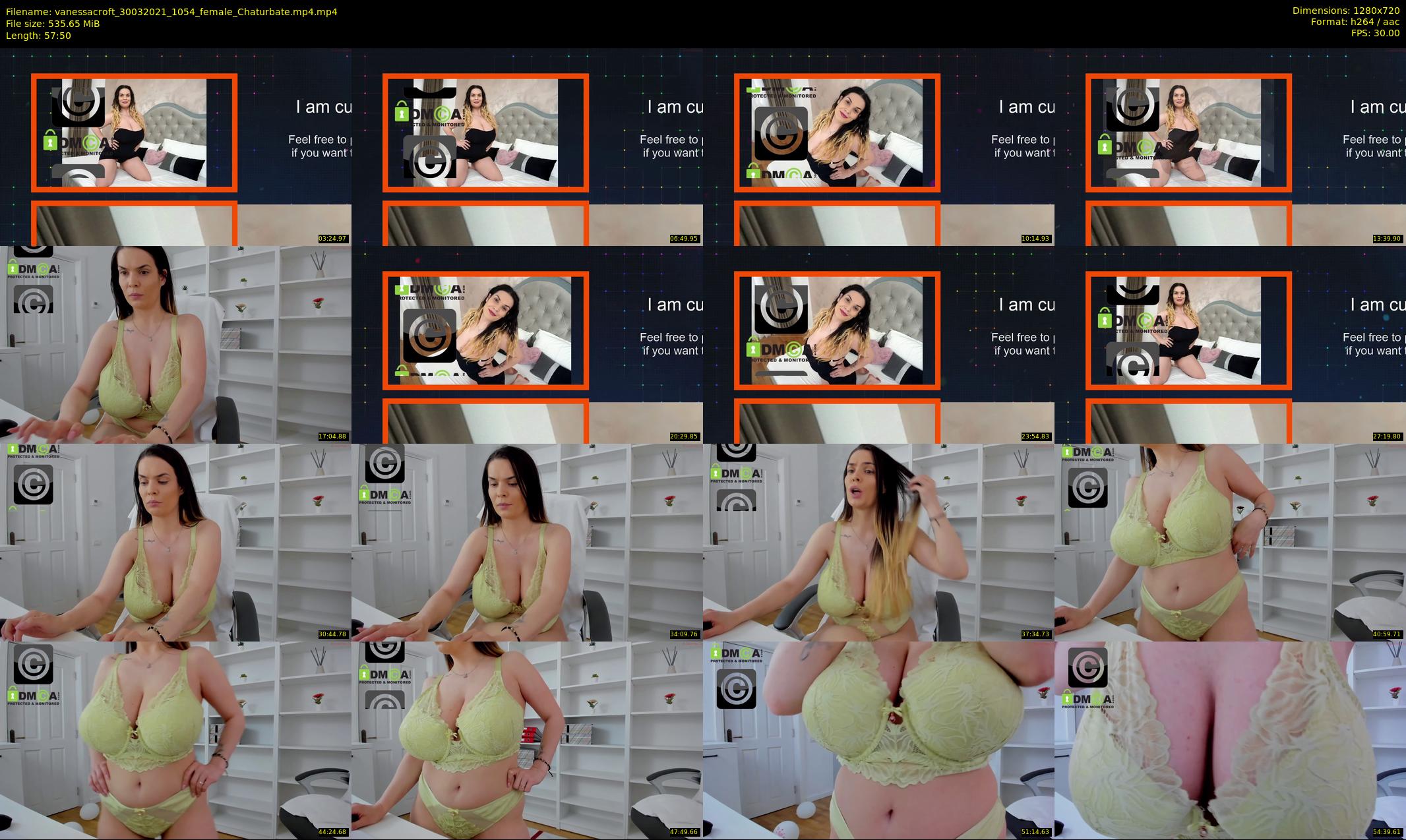 vanessacroft — 58 minute Chaturbate female cam show recording, 720p, Mar 30, 2021