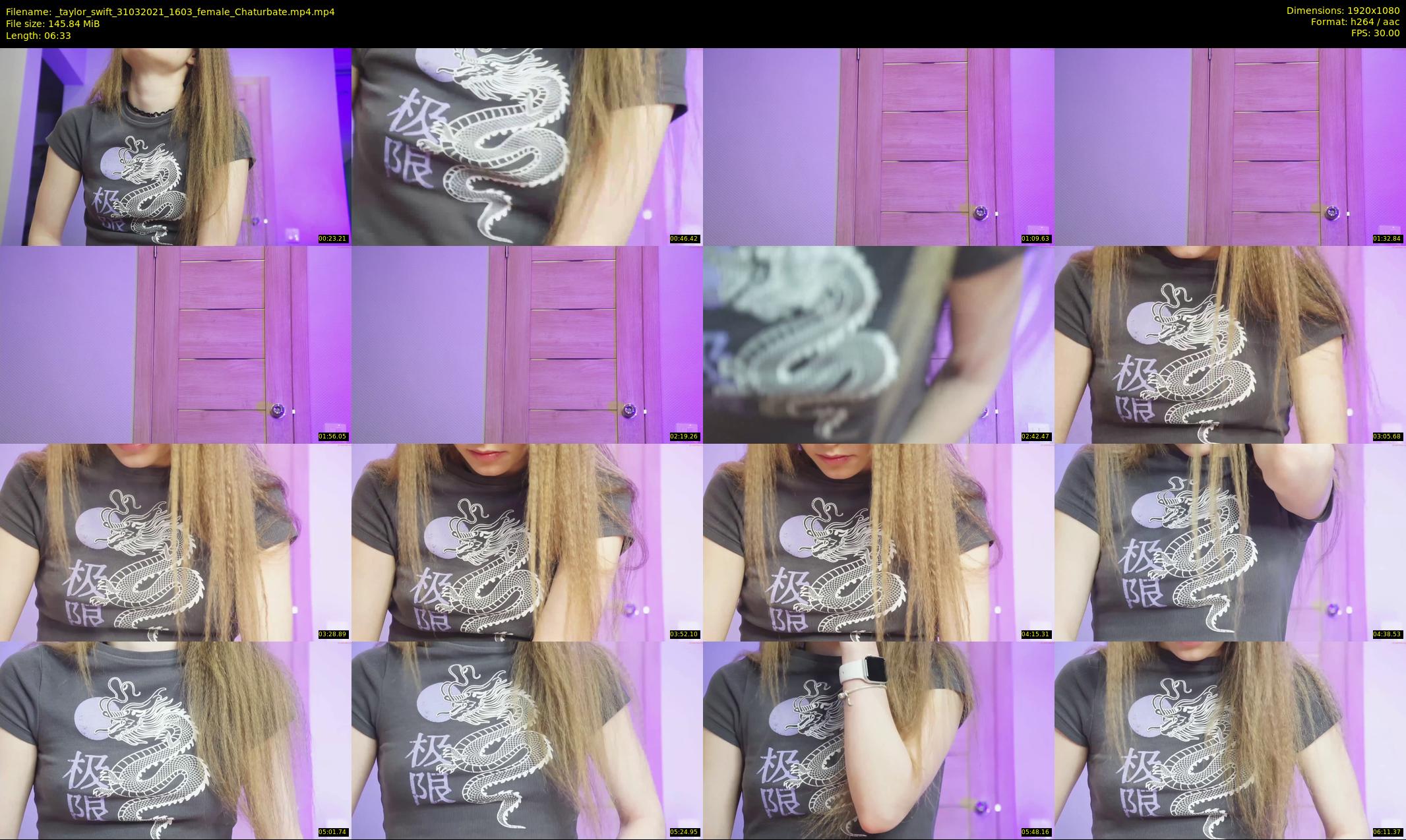 _taylor_swift — 7 minute Chaturbate female cam show recording, 1080p, Mar 31, 2021