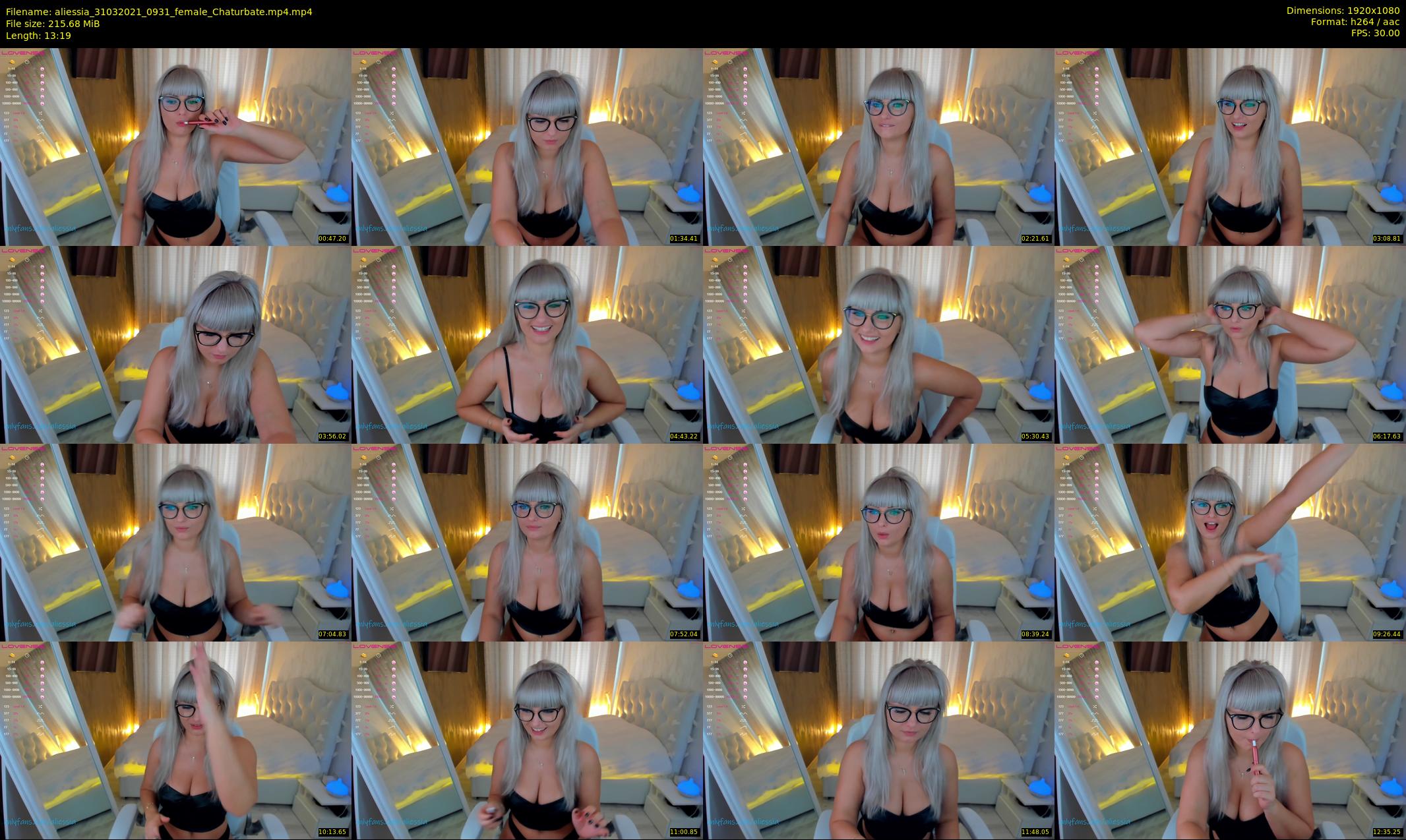 aliessia — 14 minute Chaturbate female cam show recording, 1080p, Mar 31, 2021